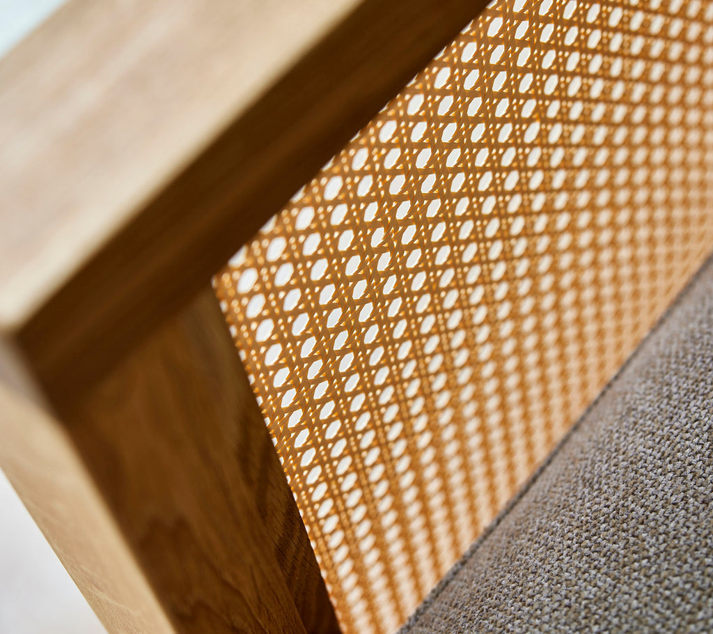 Cane-Line Scale Armrest Left & Right Oak with French Weave Natural