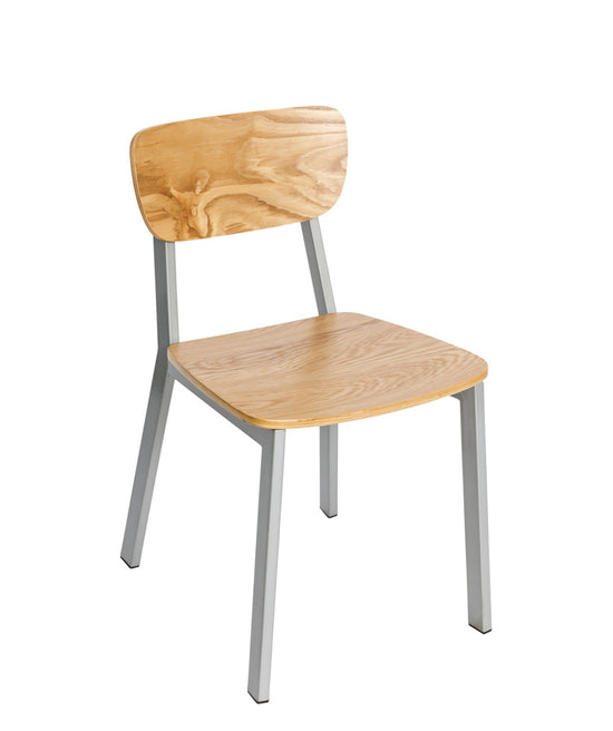 BFM Seating Hamilton Side Chair With Steel Wire Frame - Sand Black Finish