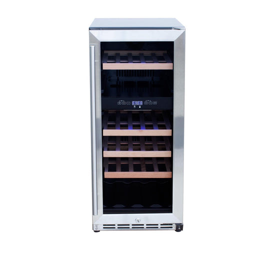 TrueFlame 15" Outdoor Rated Dual Zone Wine Cooler