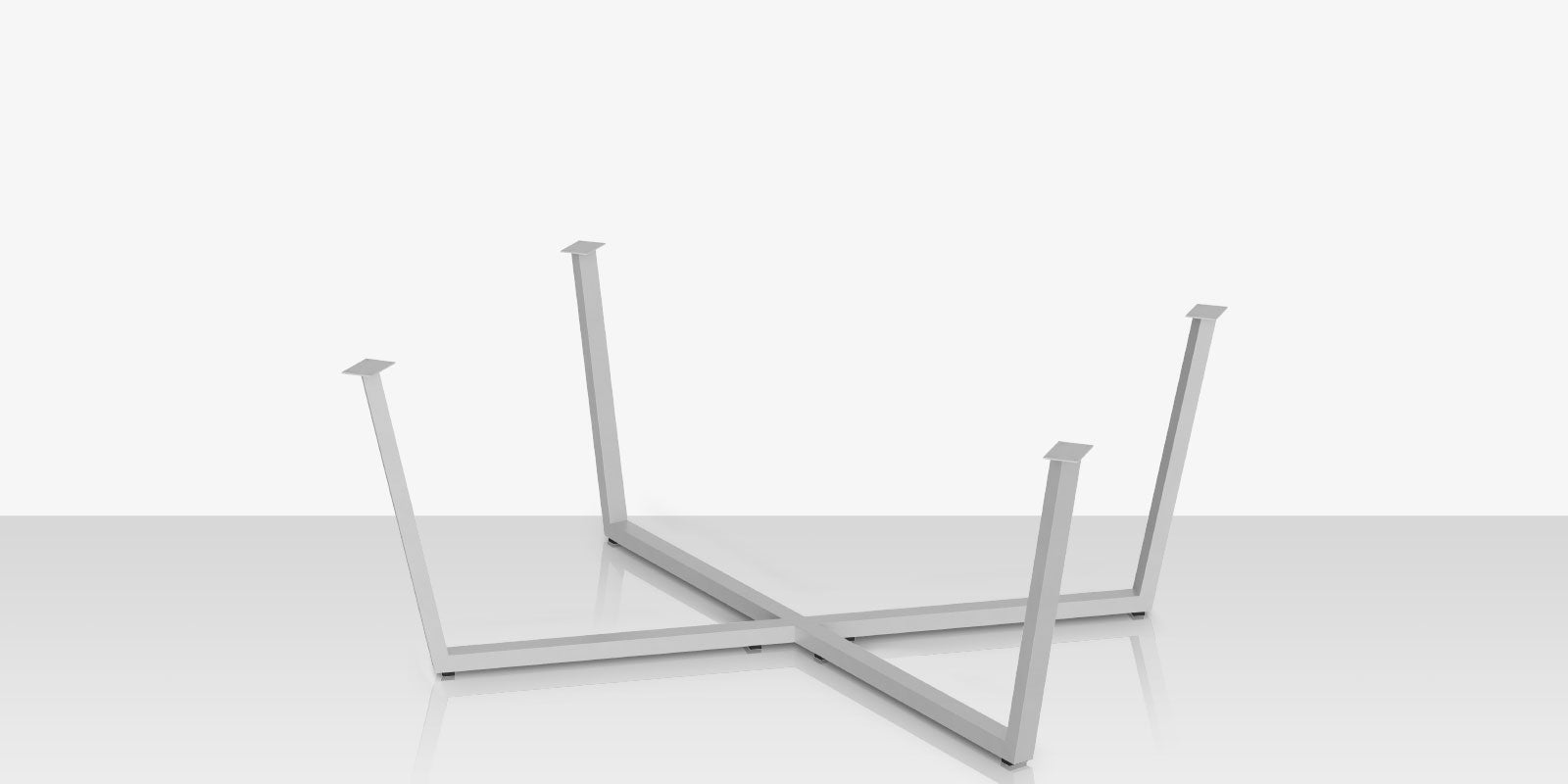 DecoScapes Contemporary Flat X Style Dining Table Base