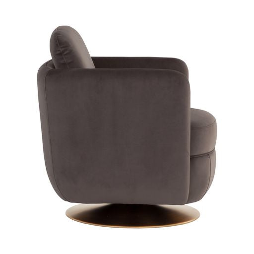 Sunpan Gilley Swivel Lounge Chair - Bergen Navy / Meg Ash