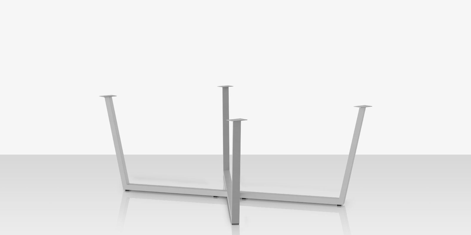 DecoScapes Contemporary Flat X Style Dining Table Base