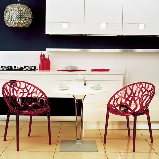 Compamia Crystal Polycarbonate Modern Dining Chair - Set of 2