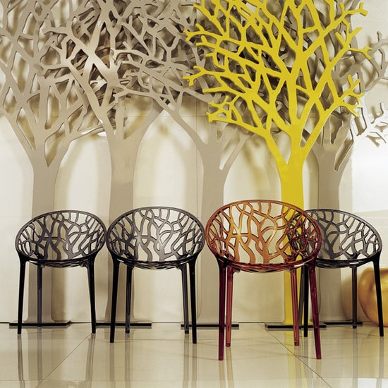 Compamia Crystal Polycarbonate Modern Dining Chair - Set of 2