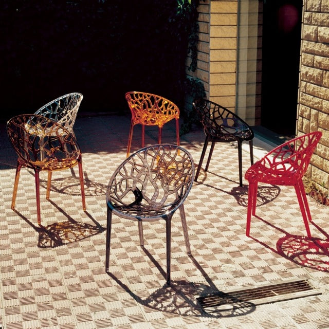 Compamia Crystal Polycarbonate Modern Dining Chair - Set of 2