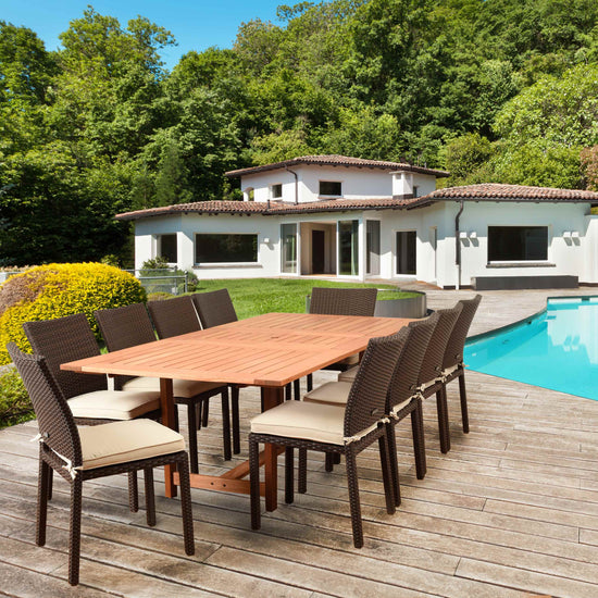 International Home Miami Amazonia Damian 11 Piece Rectangular Patio Dining Set