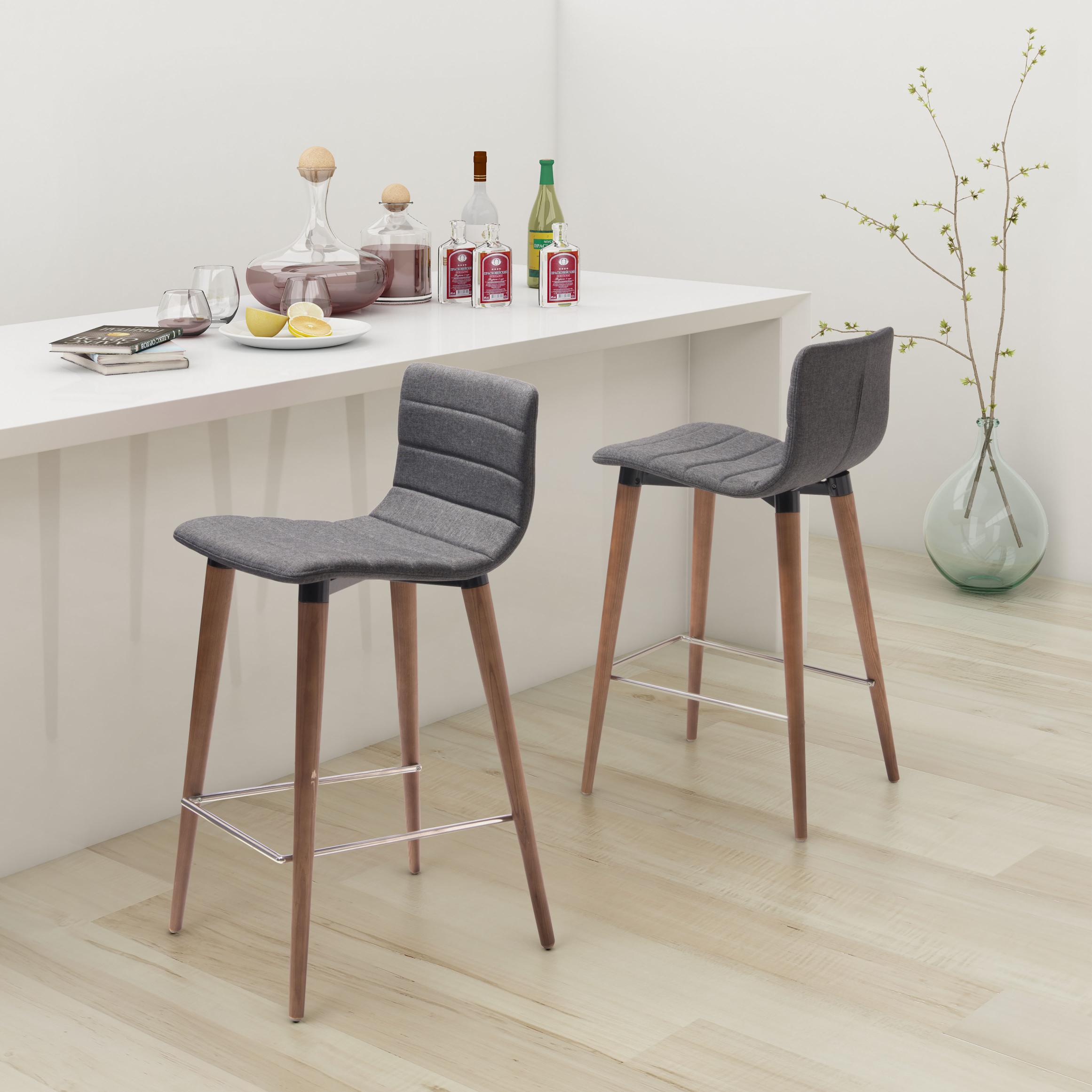 Zuo Modern Jericho Counter Stool Gray