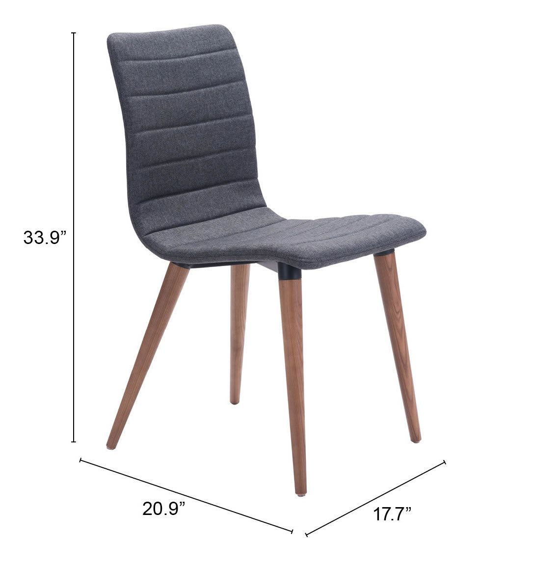 Zuo Modern Jericho Dining Chair in Gray - Set of 2