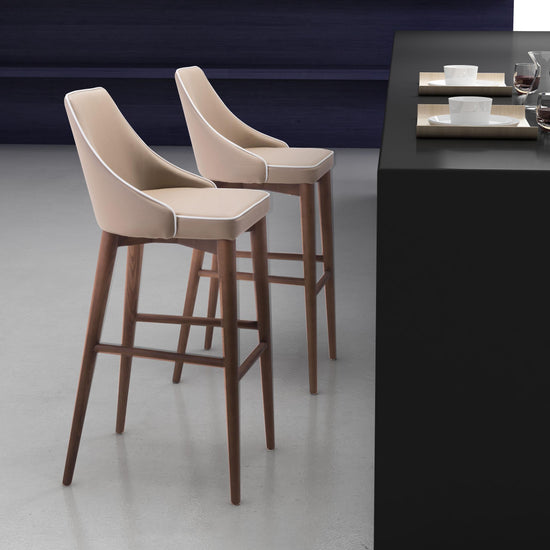 Zuo Modern Moor Barstool in Beige