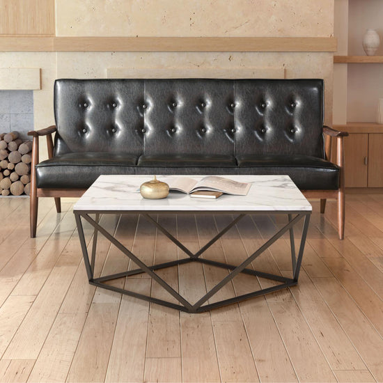Zuo Modern Tintern Coffee Table White and Antique Bronze