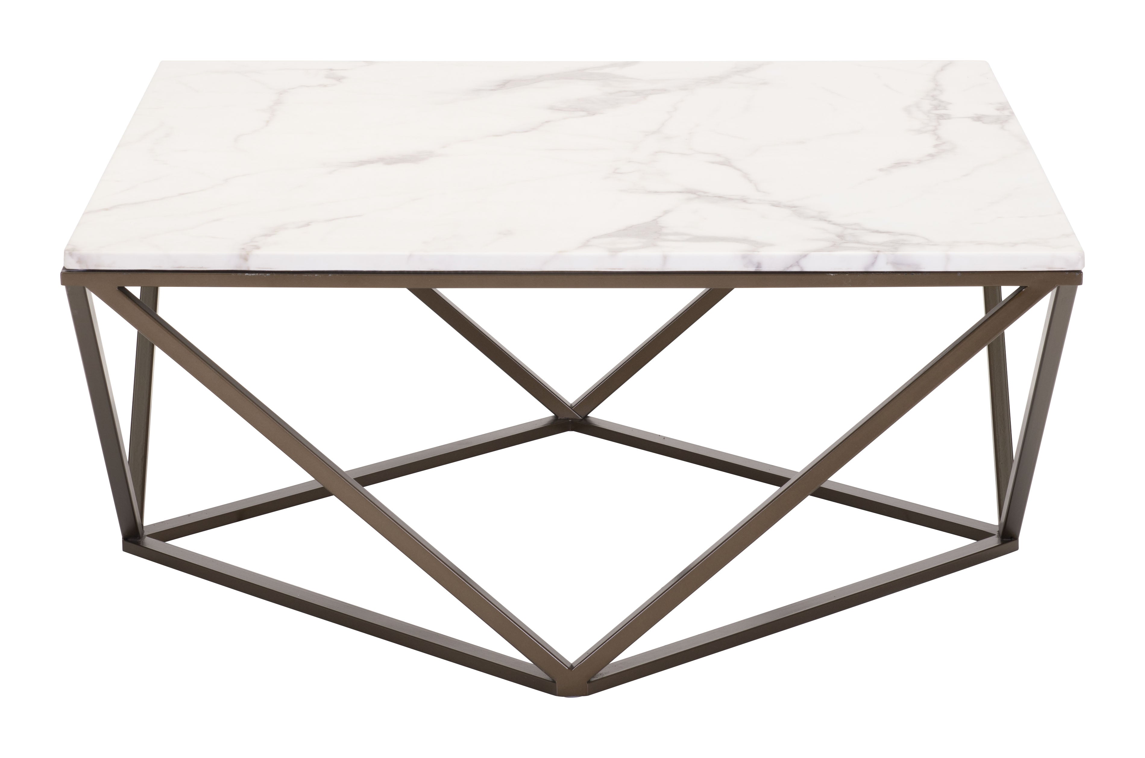Zuo Modern Tintern Coffee Table White and Antique Bronze
