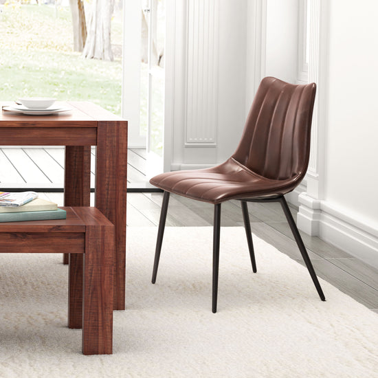 Zuo Modern Norwich Dining Chair in Brown - Set of 2