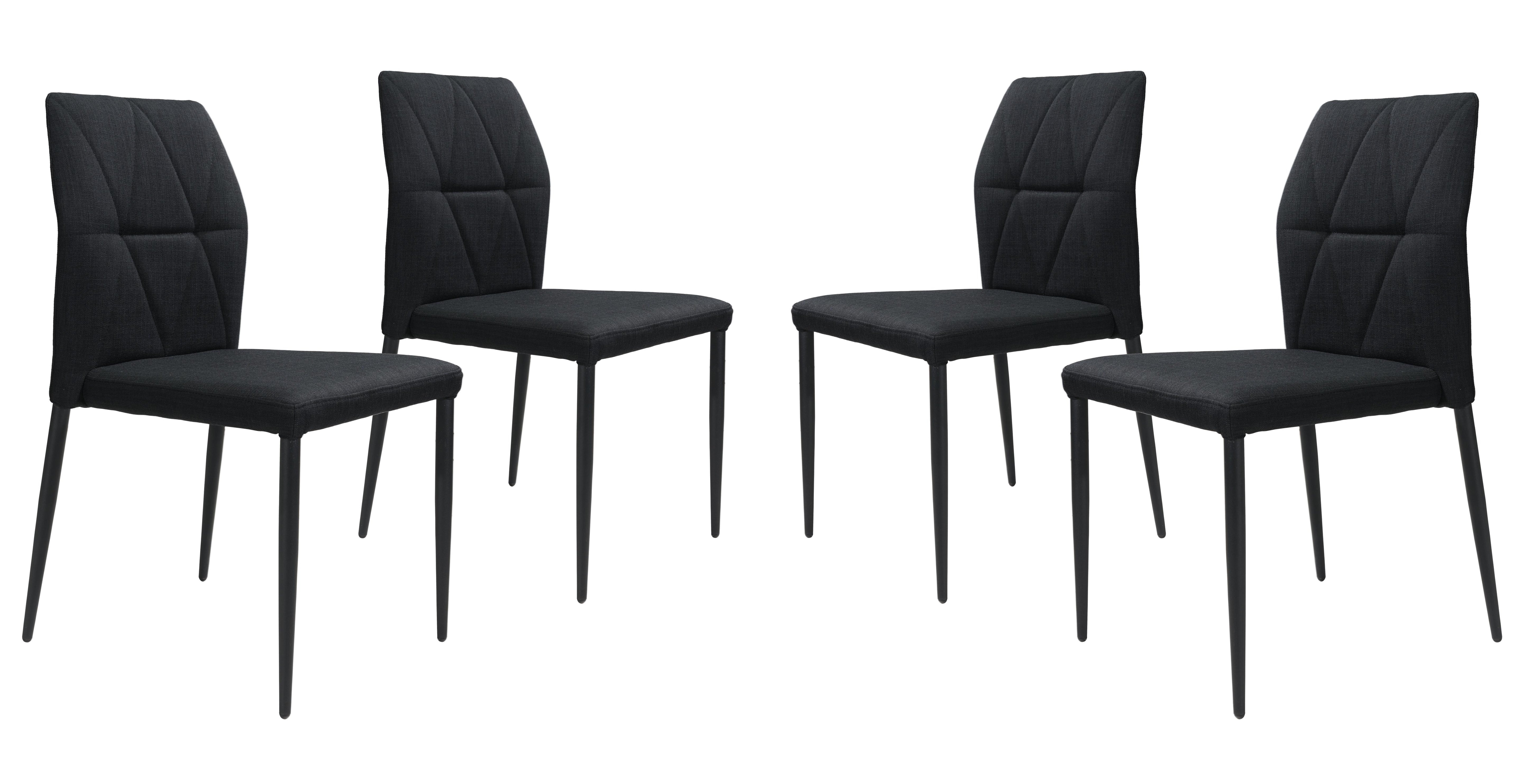 Zuo Modern Revolution Dining Chair in Black - Set of 4