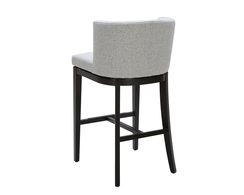 Sunpan Hayden Barstool - Bravo Cream/Bravo Portabella/Marble/Quarry