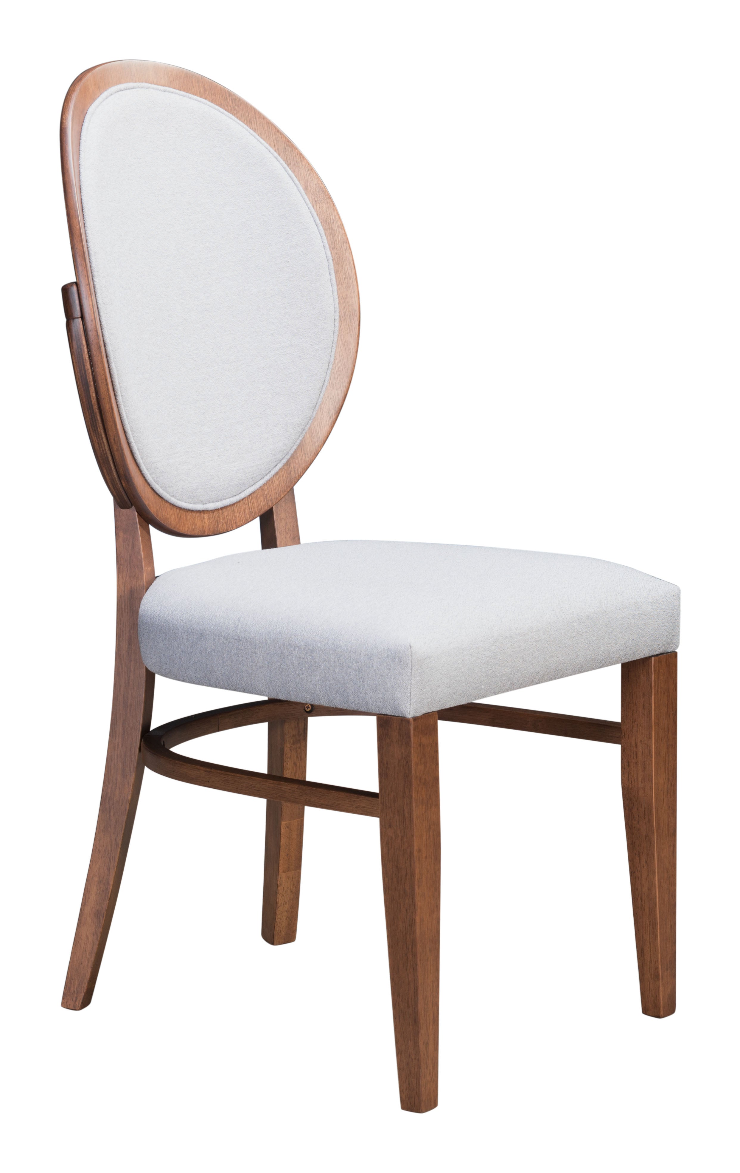 Zuo Modern Regents Dining Chair Walnut and Light Gray - Set of 2