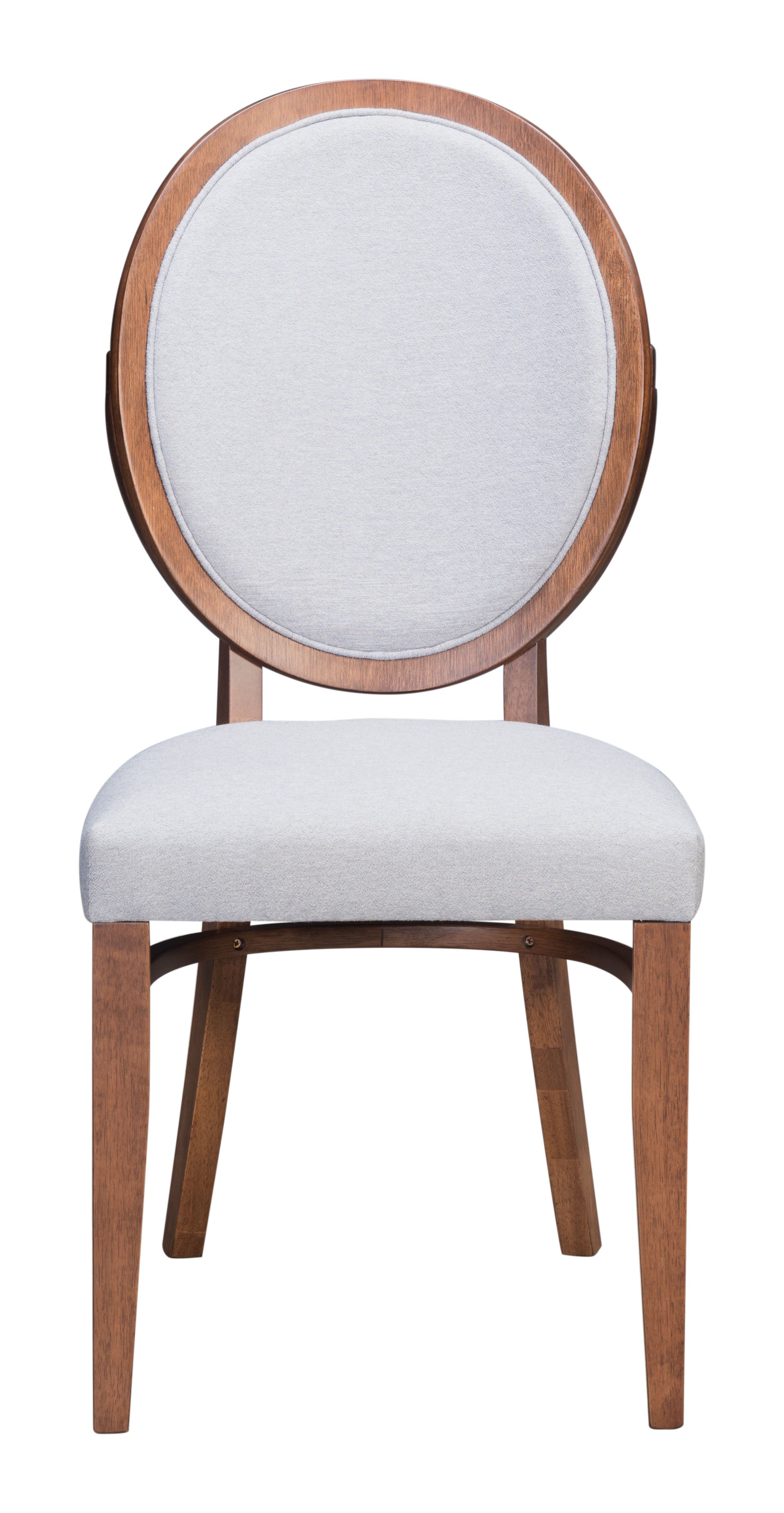Zuo Modern Regents Dining Chair Walnut and Light Gray - Set of 2