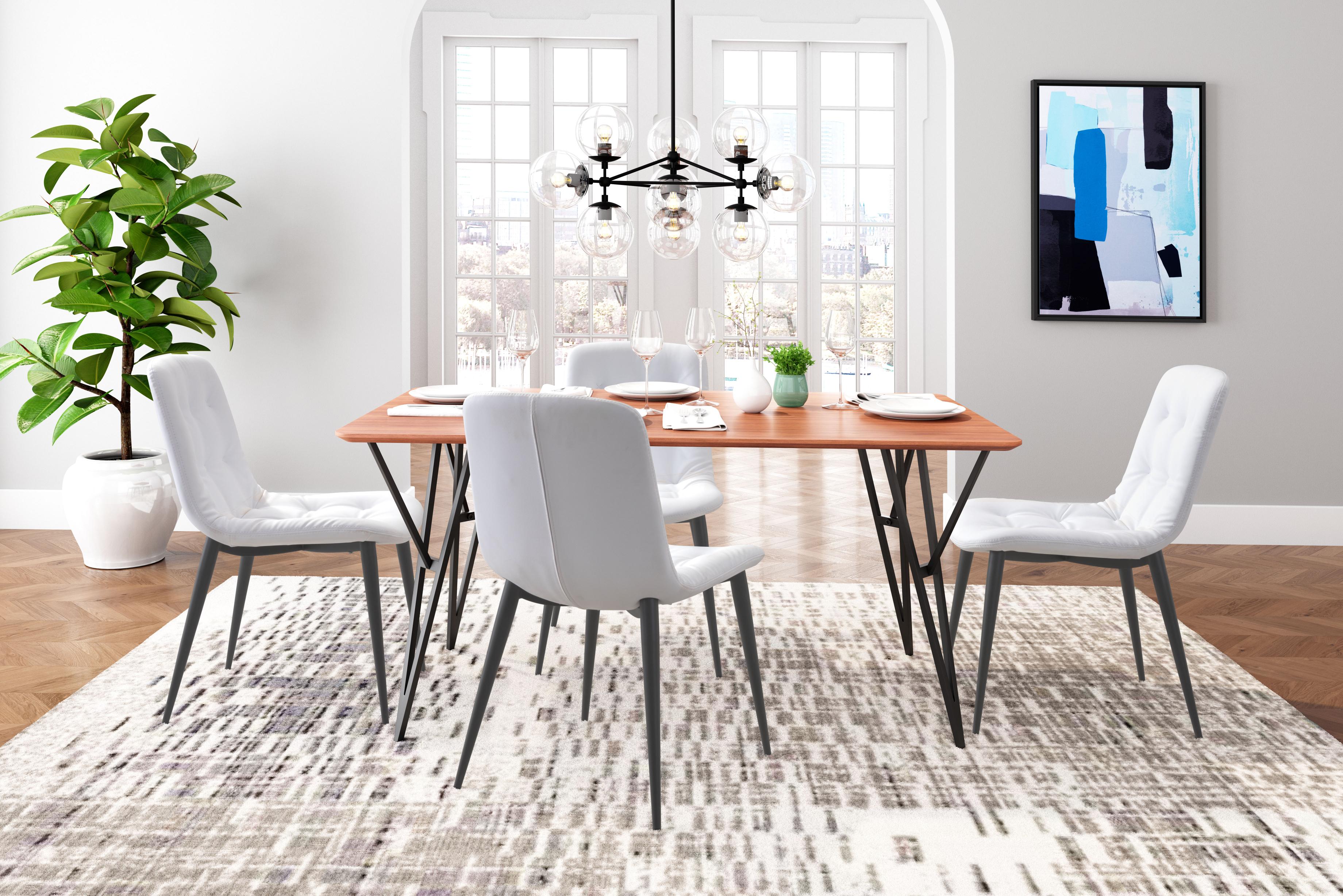 Zuo Modern Tangiers Dining Chair in White - Set of 2