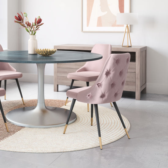 Zuo Modern Piccolo Dining Chair in Pink/Gray/Yellow - Set of 2