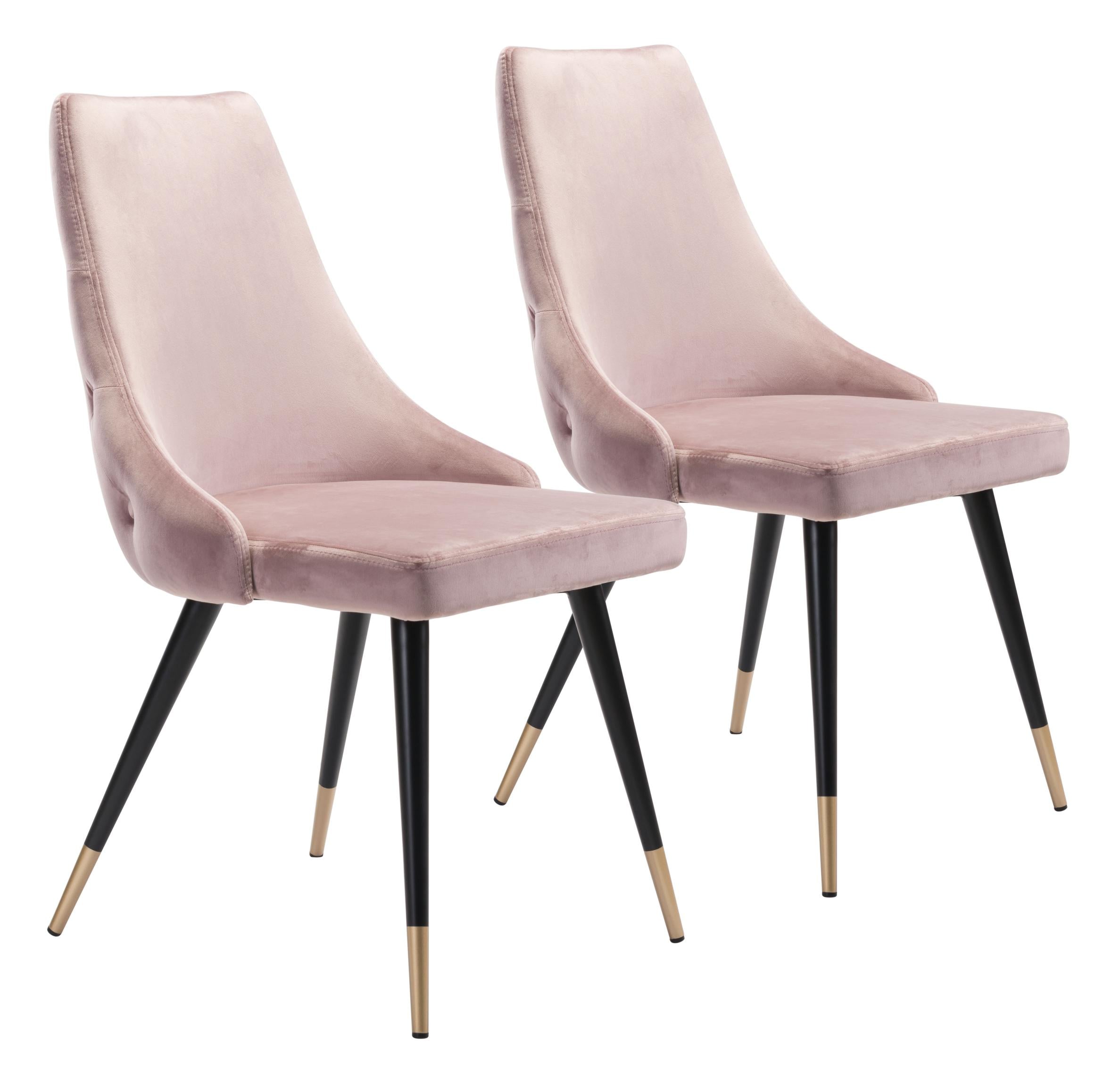 Zuo Modern Piccolo Dining Chair in Pink/Gray/Yellow - Set of 2