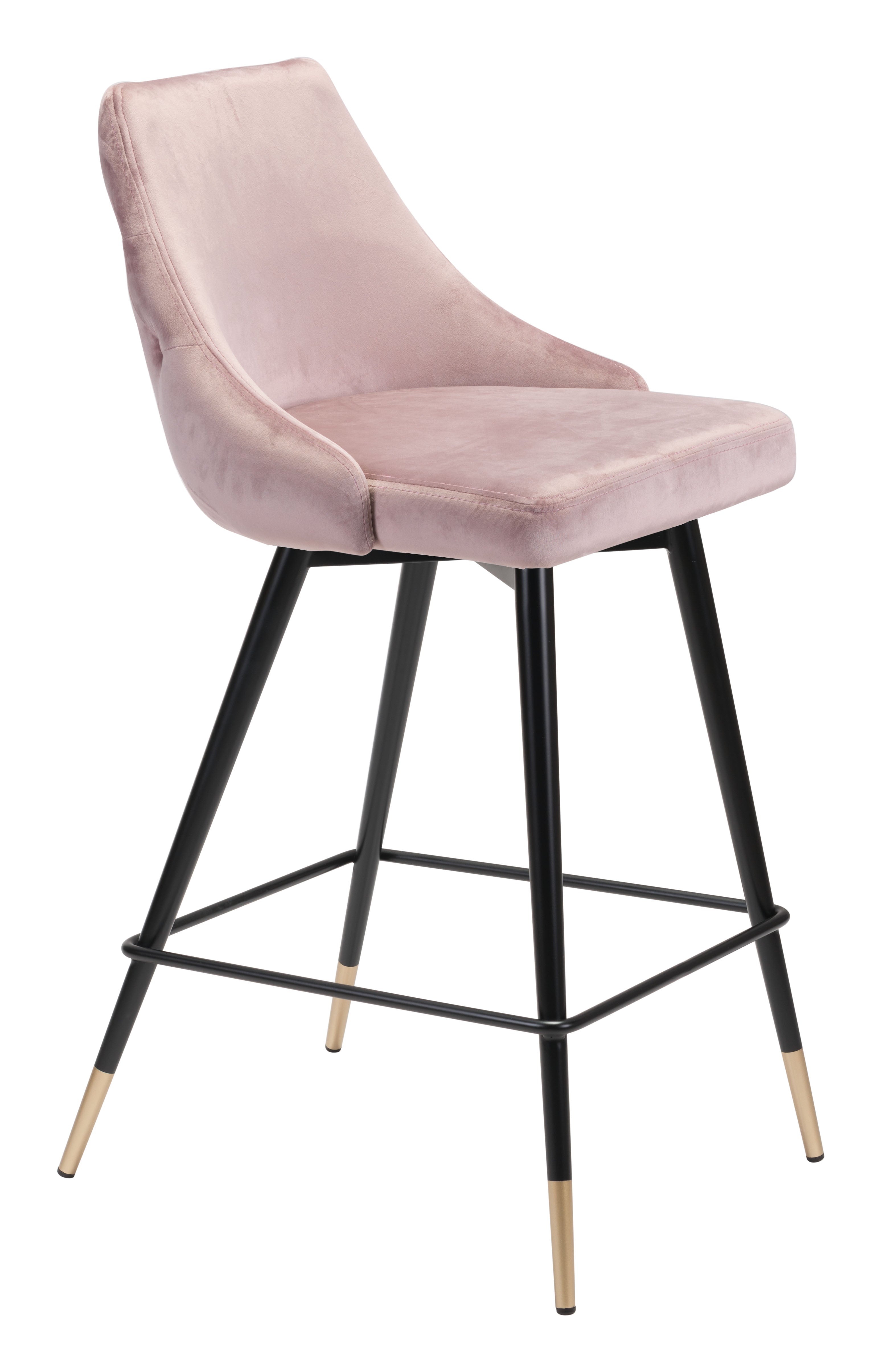 Zuo Modern Piccolo Counter Stool in Pink/Gray/Green/Yellow