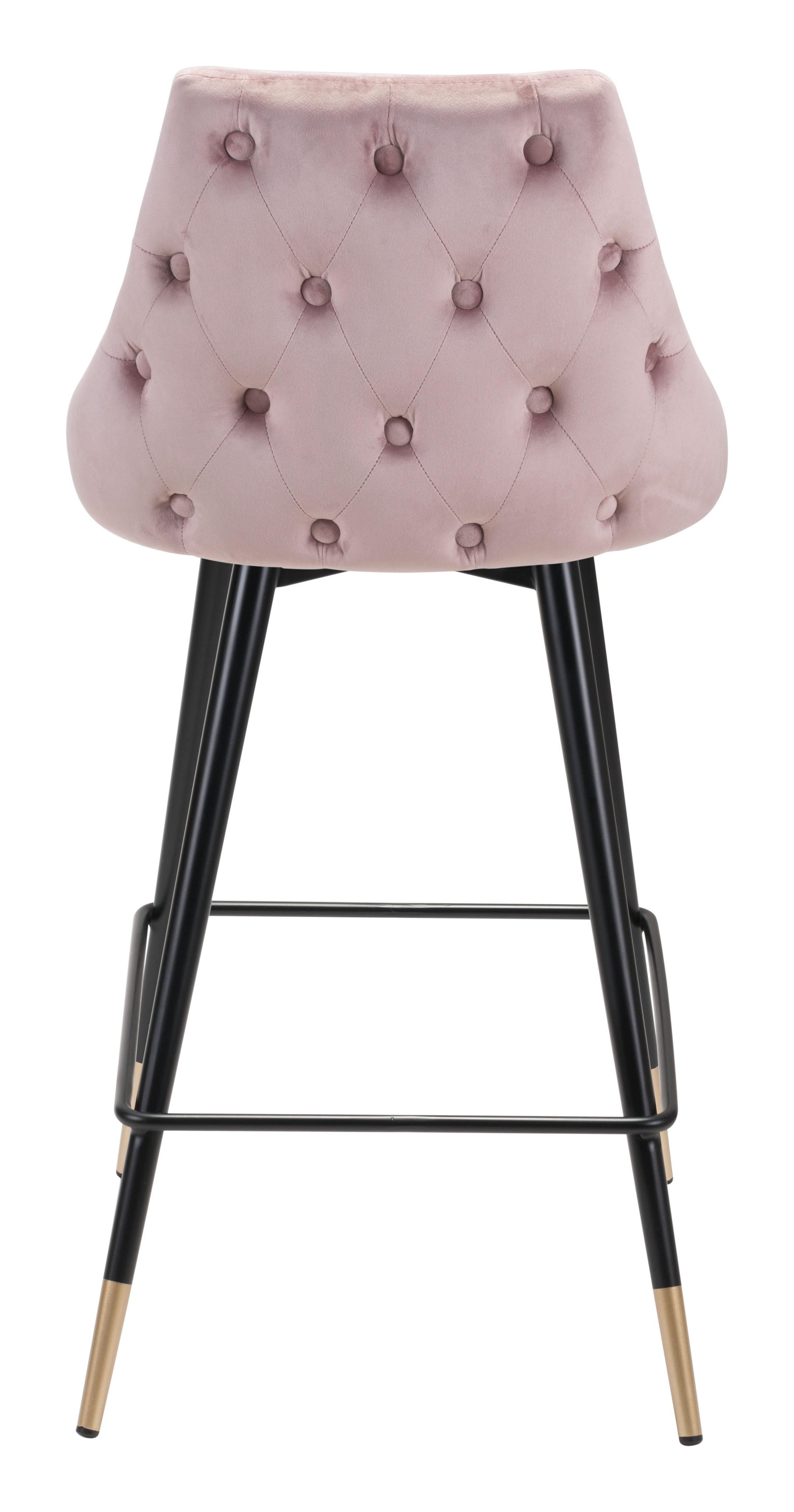 Zuo Modern Piccolo Counter Stool in Pink/Gray/Green/Yellow