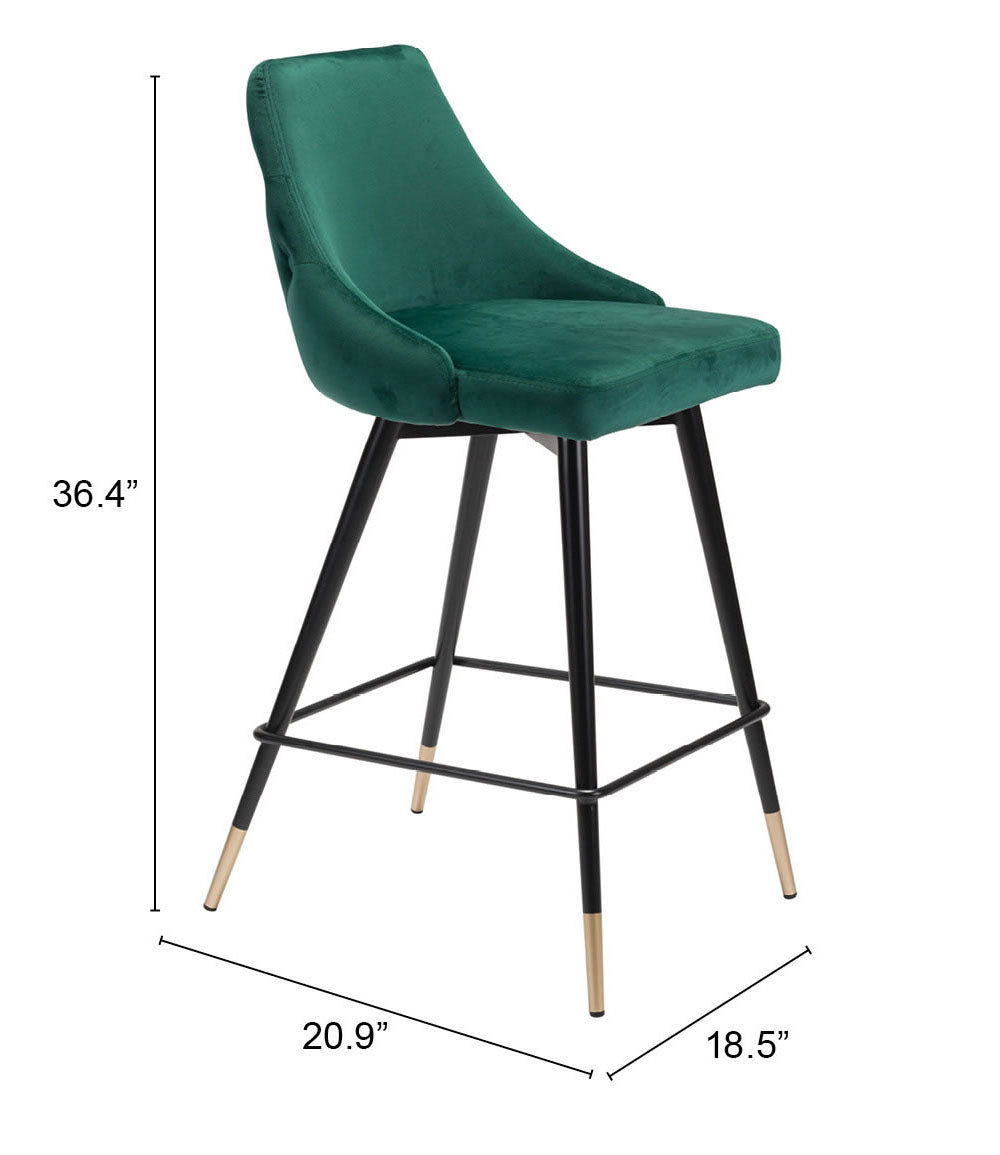 Zuo Modern Piccolo Counter Stool in Pink/Gray/Green/Yellow