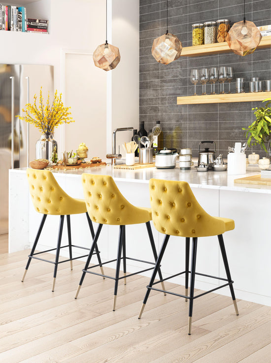 Zuo Modern Piccolo Counter Stool in Pink/Gray/Green/Yellow