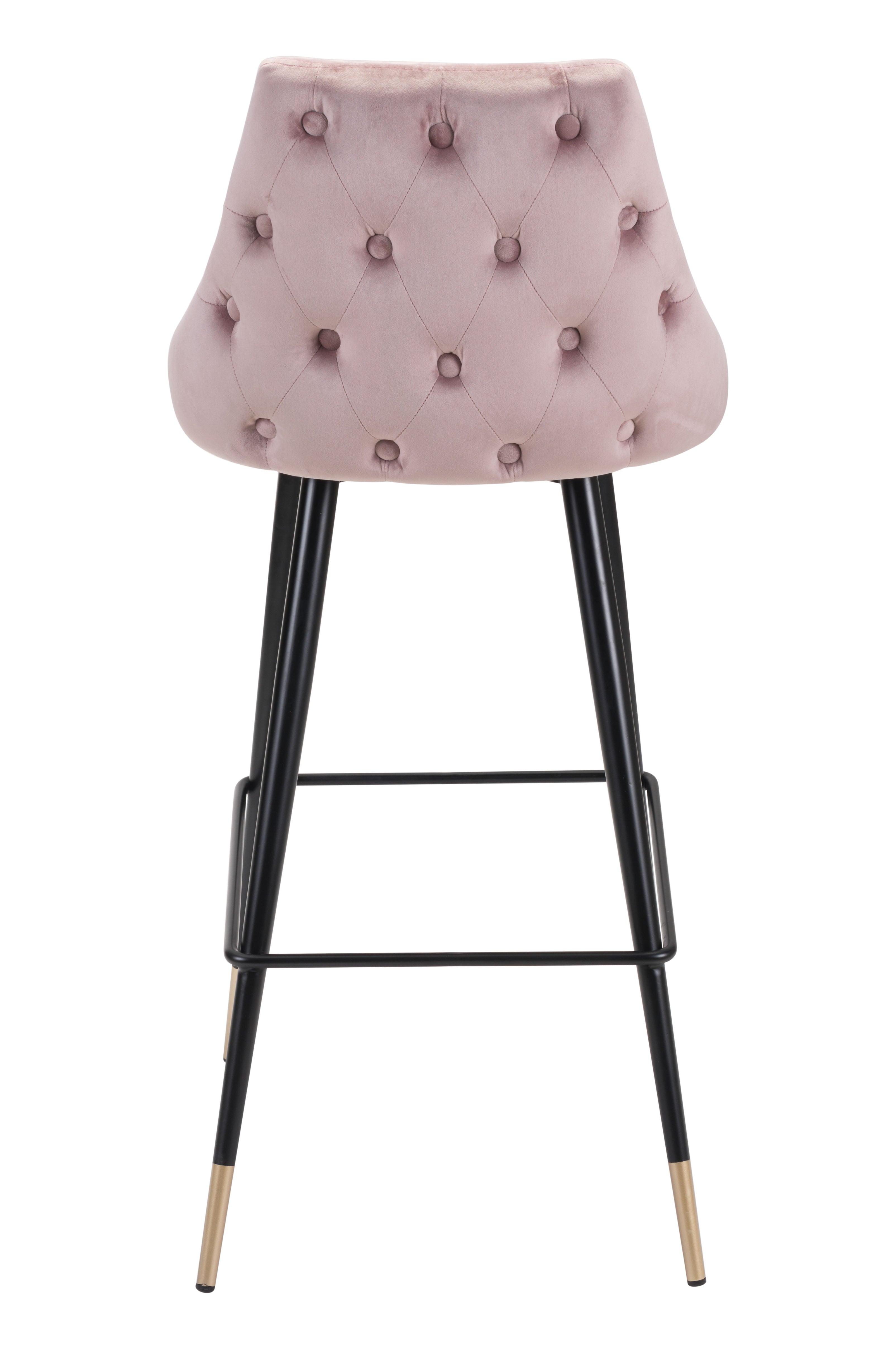 Zuo Modern Piccolo Barstool in Pink/Gray/Green