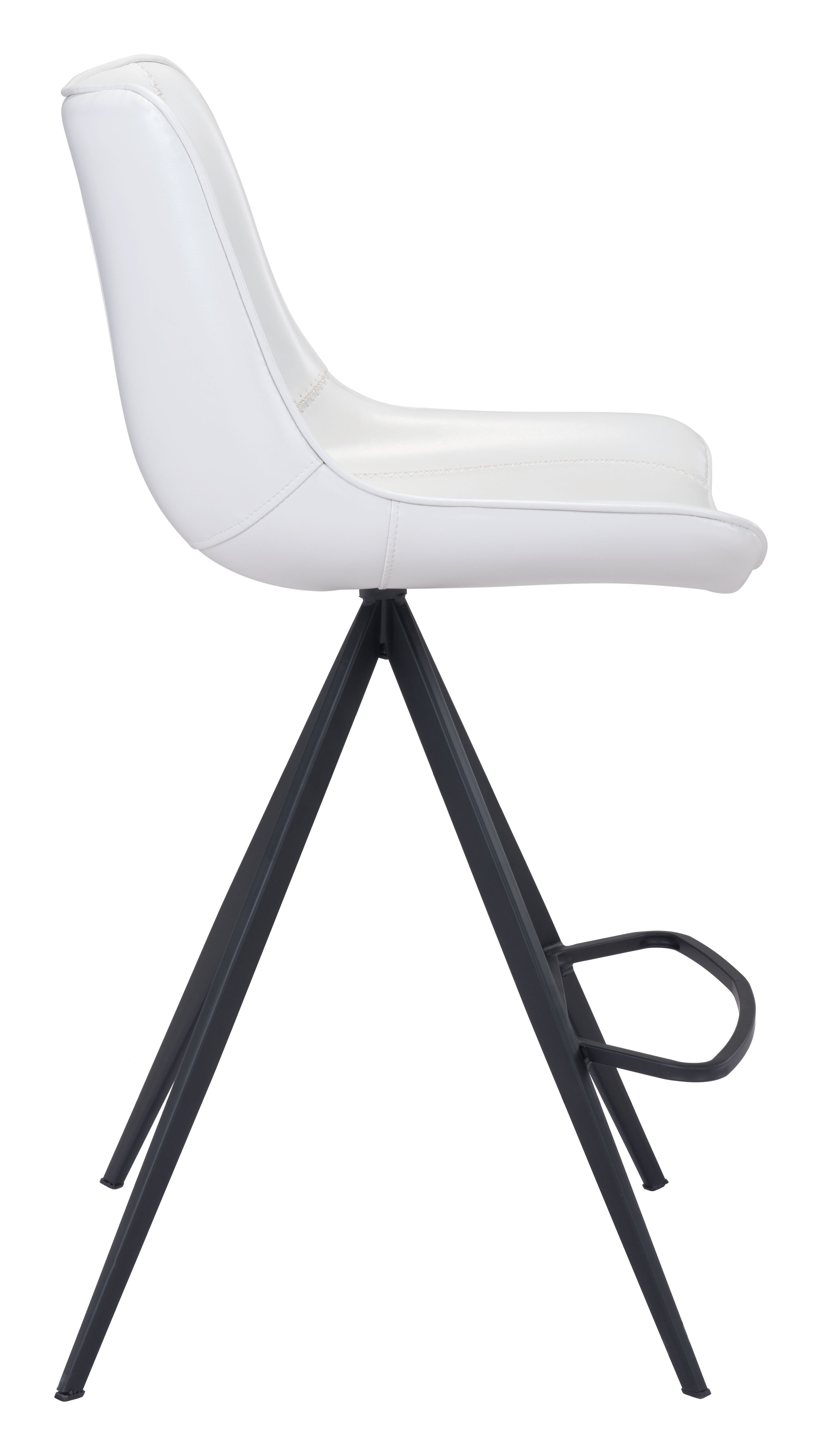 Zuo Modern Aki Counter Stool in Black/White and Black - Set of 2