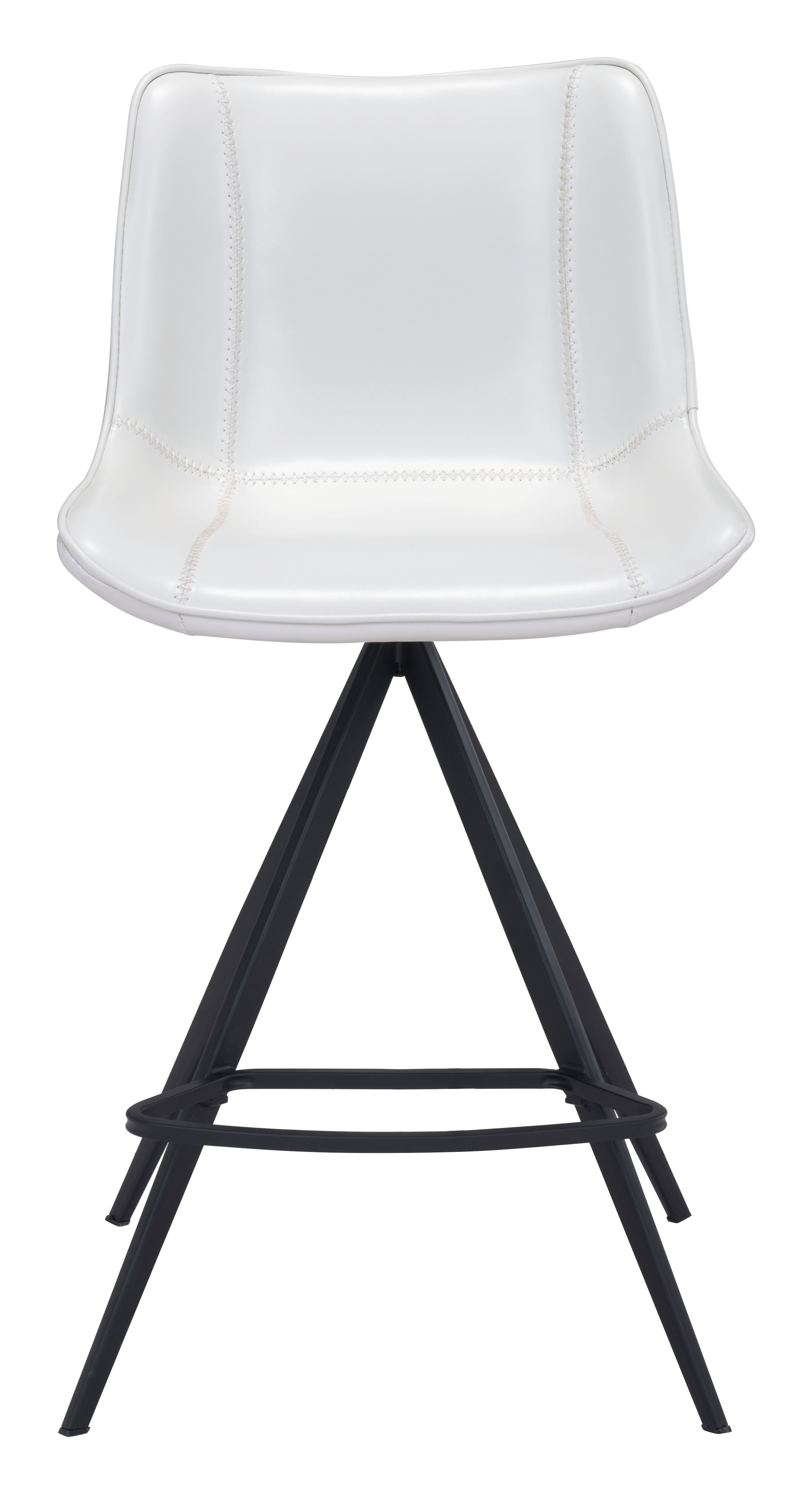 Zuo Modern Aki Counter Stool in Black/White and Black - Set of 2