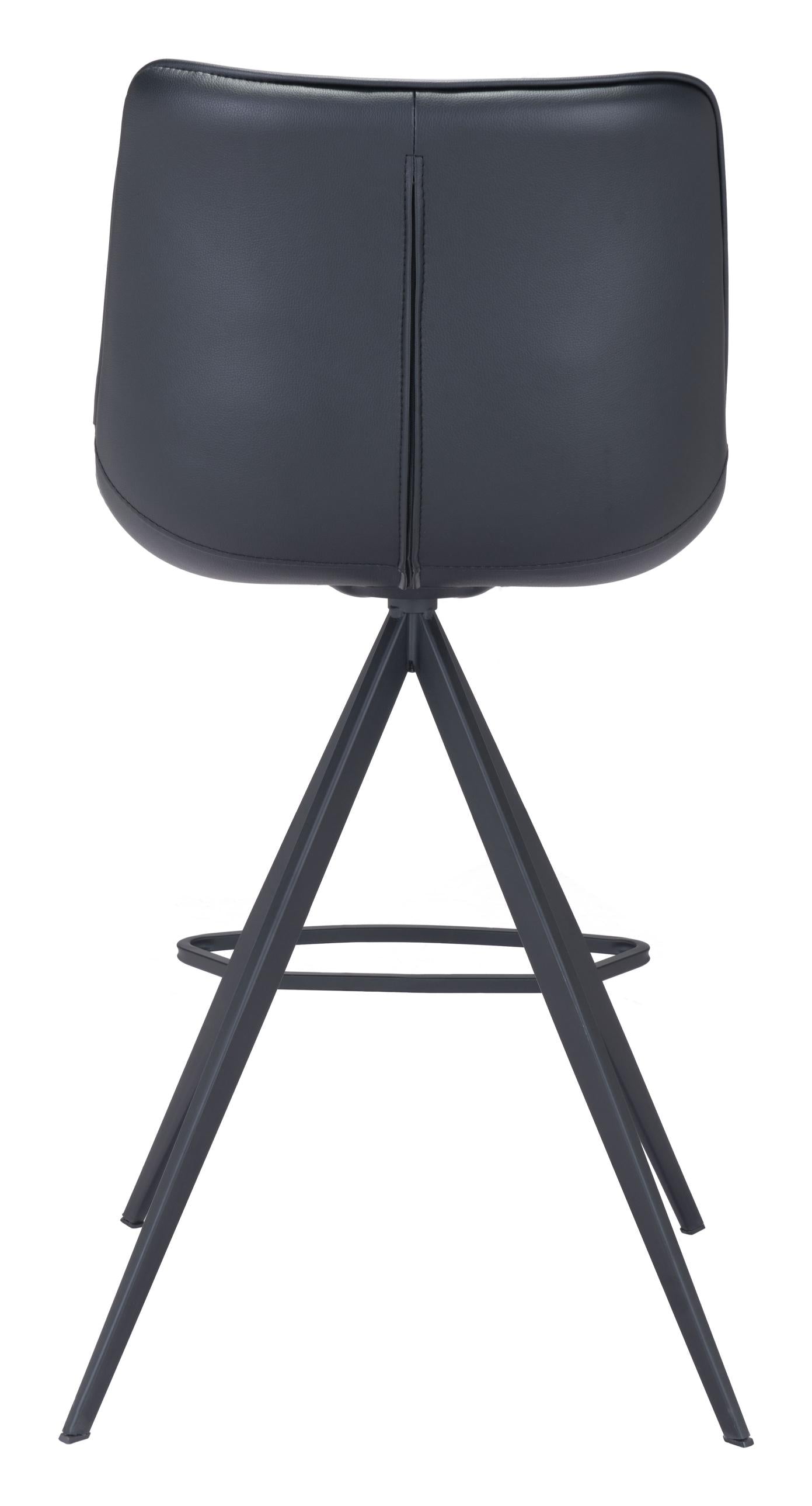 Zuo Modern Aki Counter Stool in Black/White and Black - Set of 2