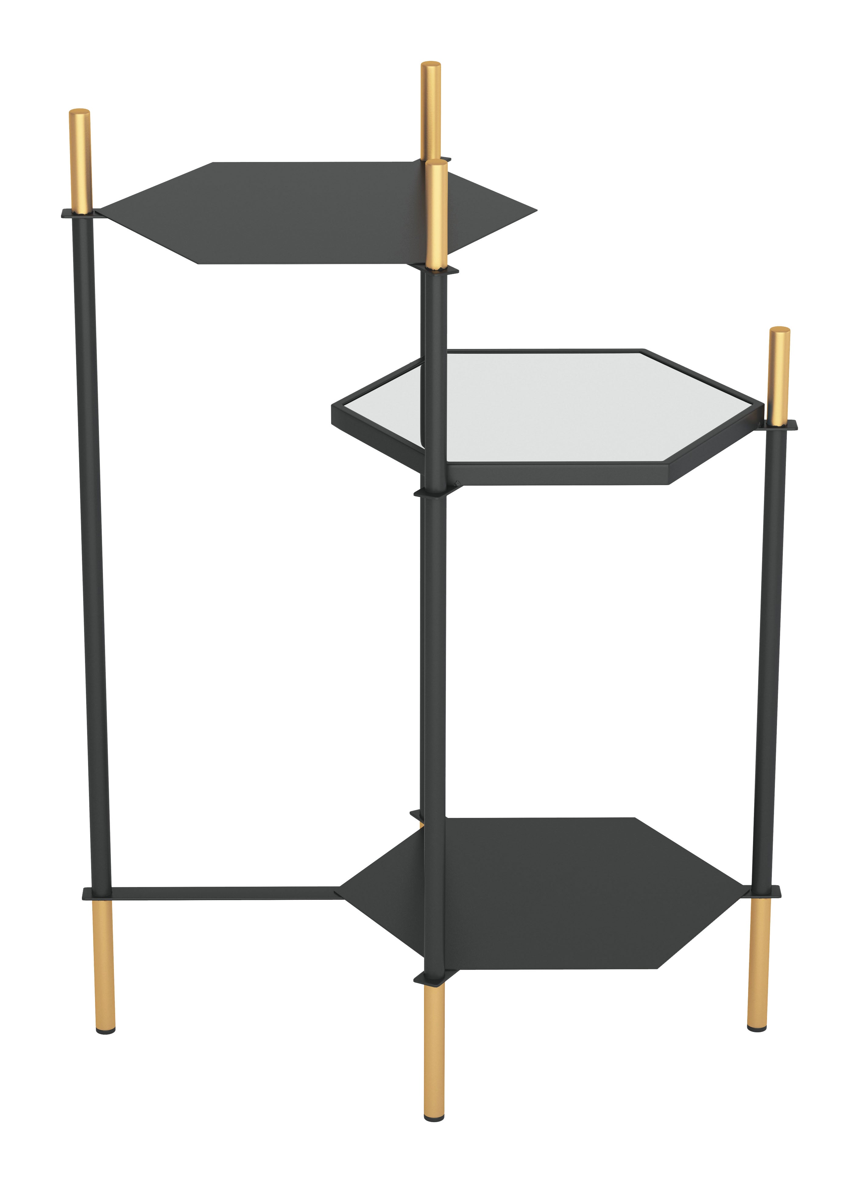 Zuo Modern William Side Table Black and Gold