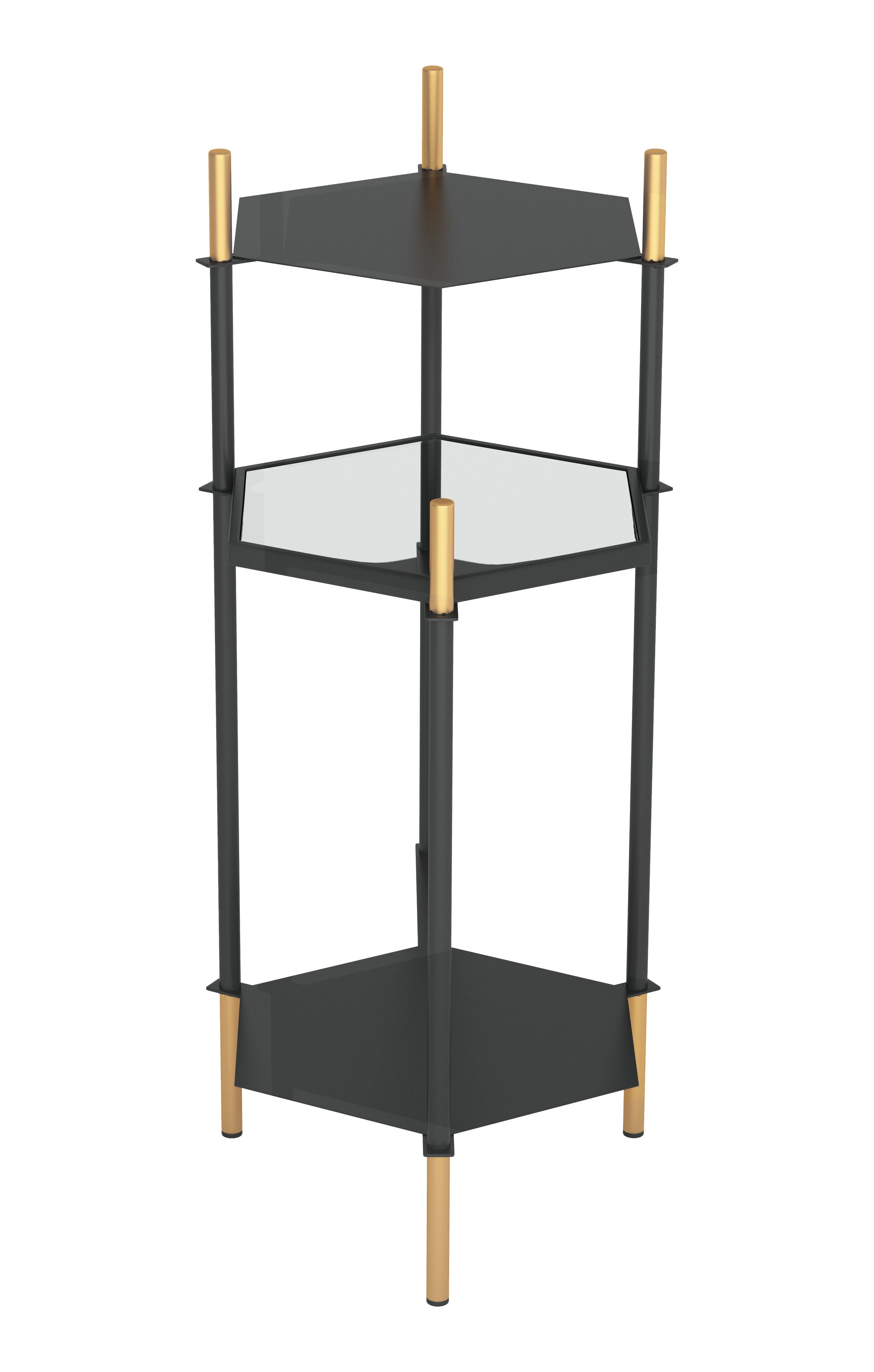 Zuo Modern William Side Table Black and Gold