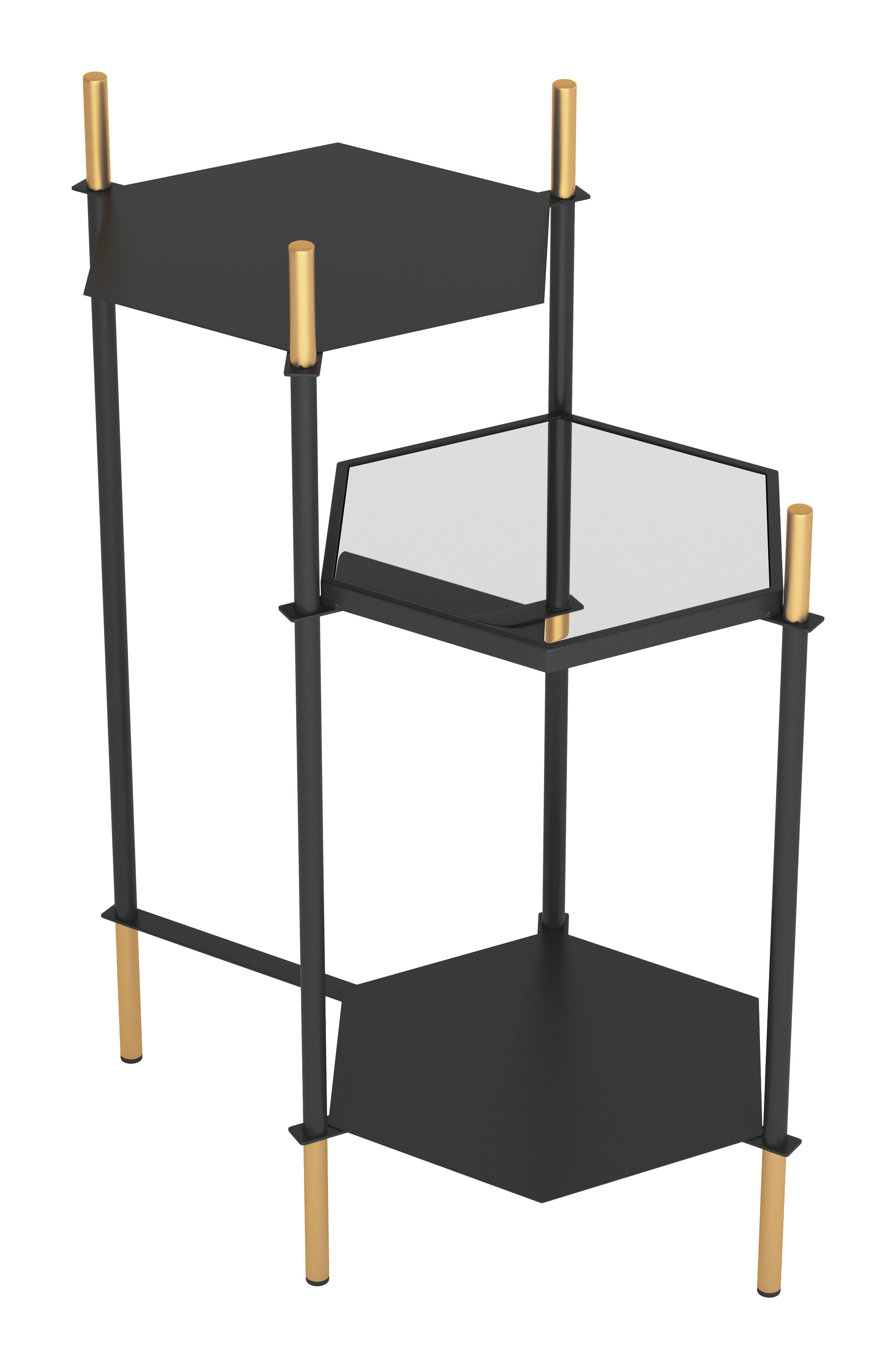 Zuo Modern William Side Table Black and Gold