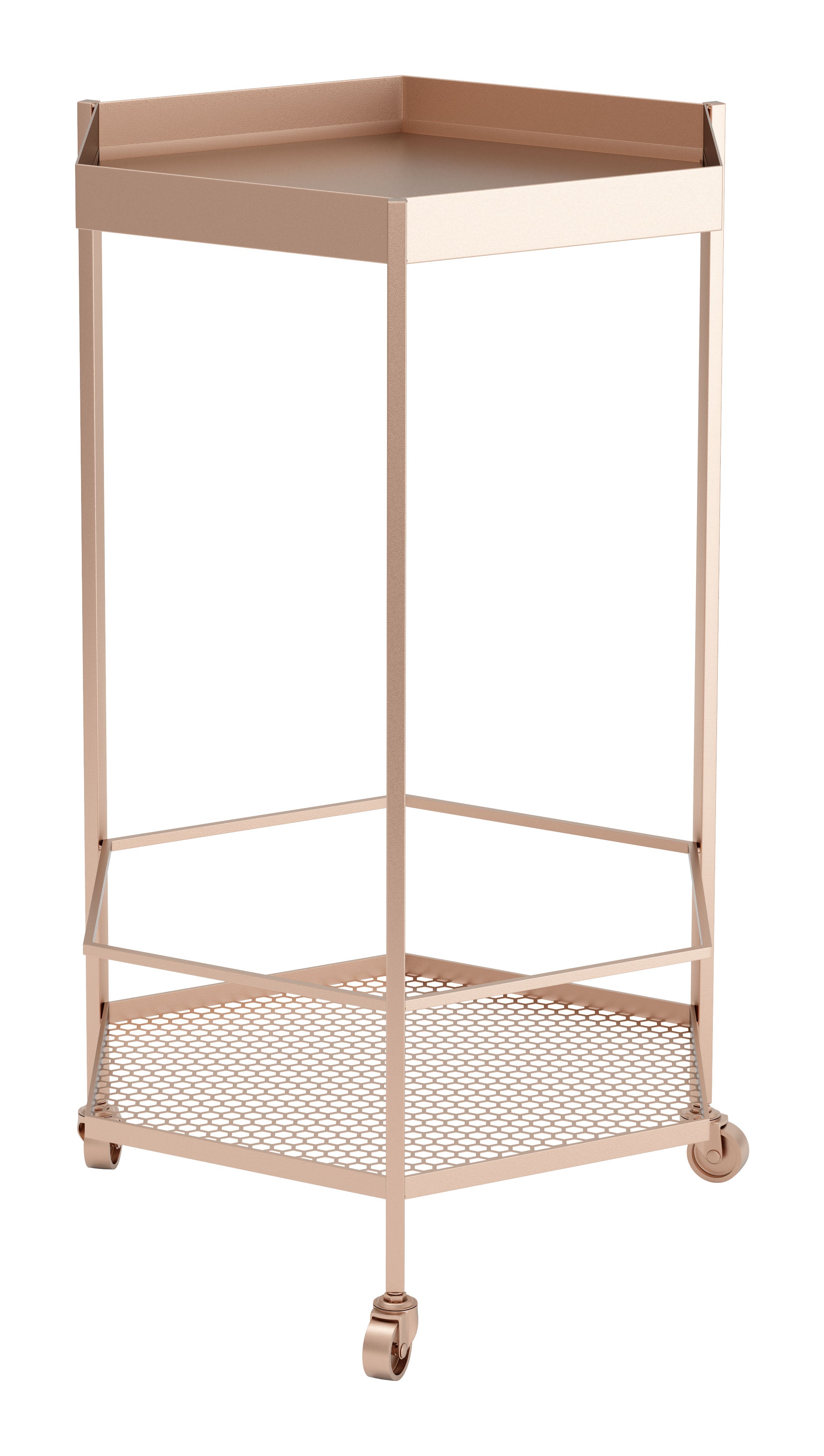 Zuo Modern Hex Bar Cart in Copper