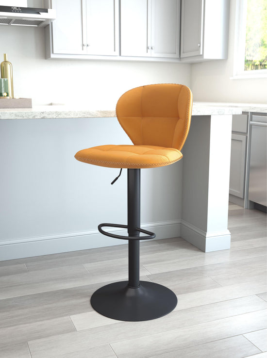 Zuo Modern Salem Barstool in Yellow/Gray/Red