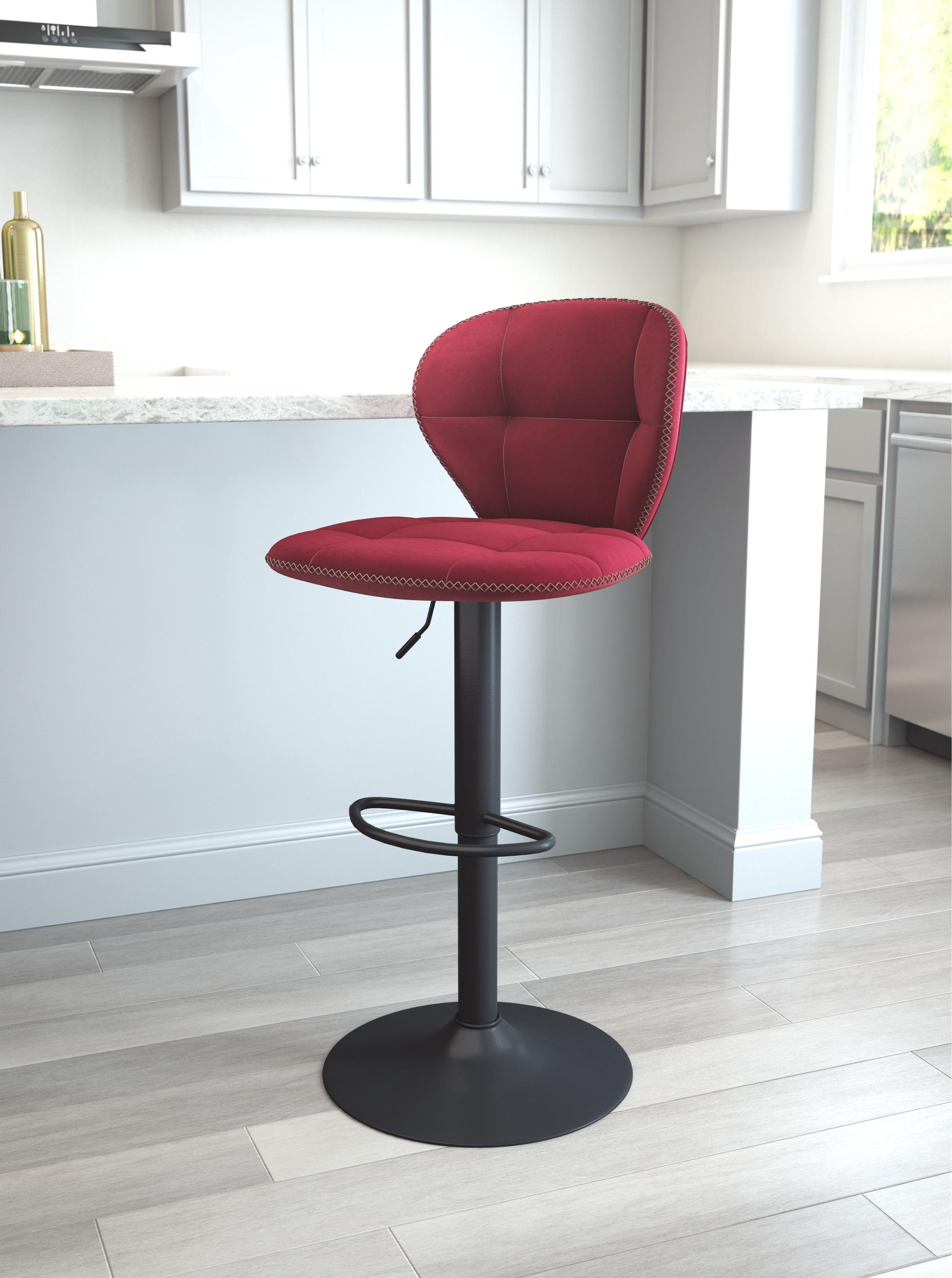 Zuo Modern Salem Barstool in Yellow/Gray/Red