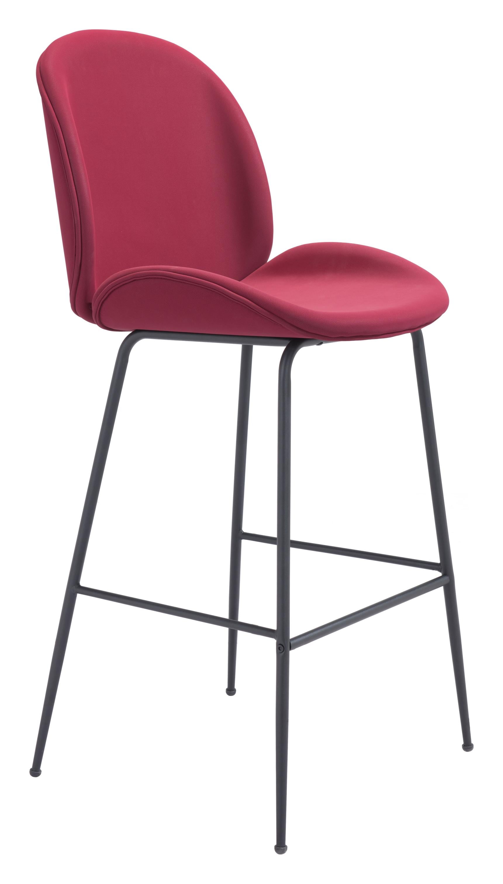 Zuo Modern Miles Barstool in Red/Green