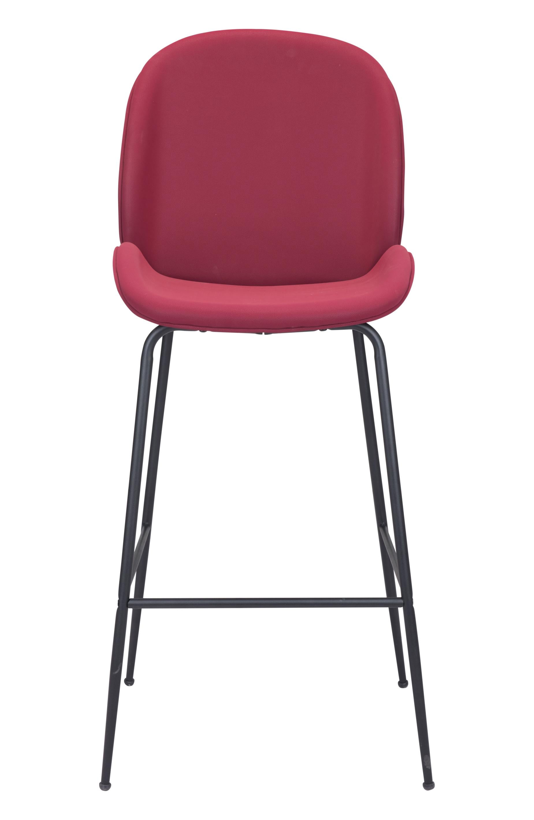 Zuo Modern Miles Barstool in Red/Green