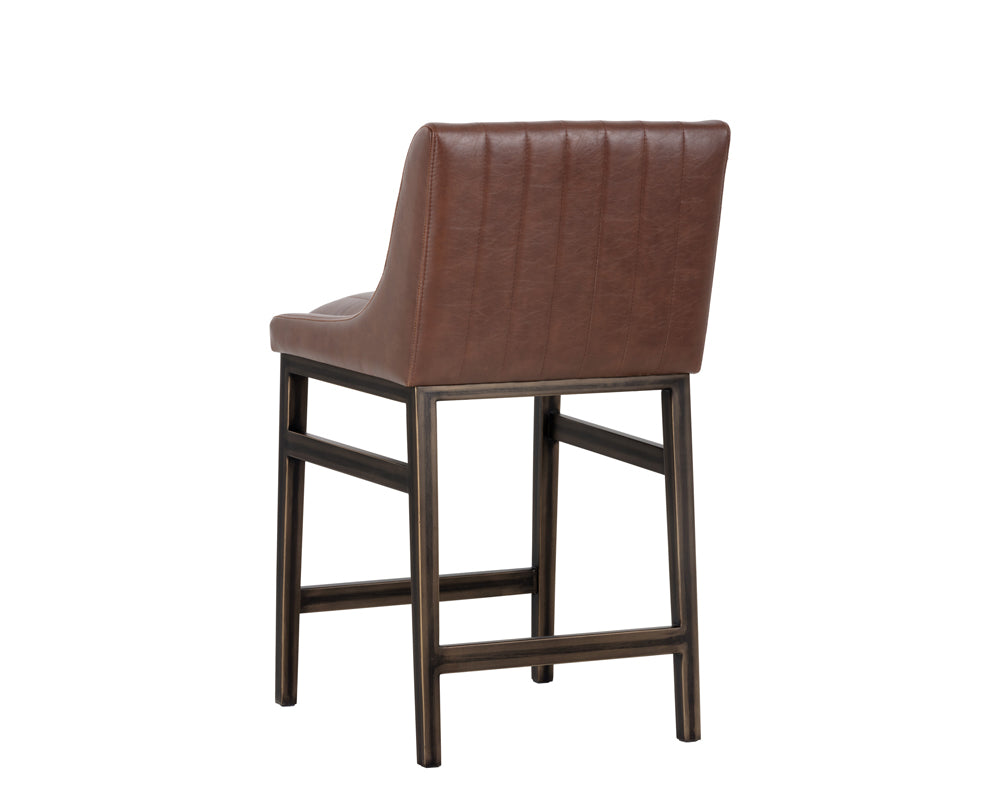 Sunpan Halden Counter Stool - Beige Linen/Bravo Cream/Bravo Metal/Vintage Black/Vintage Blue/Vintage Cognac