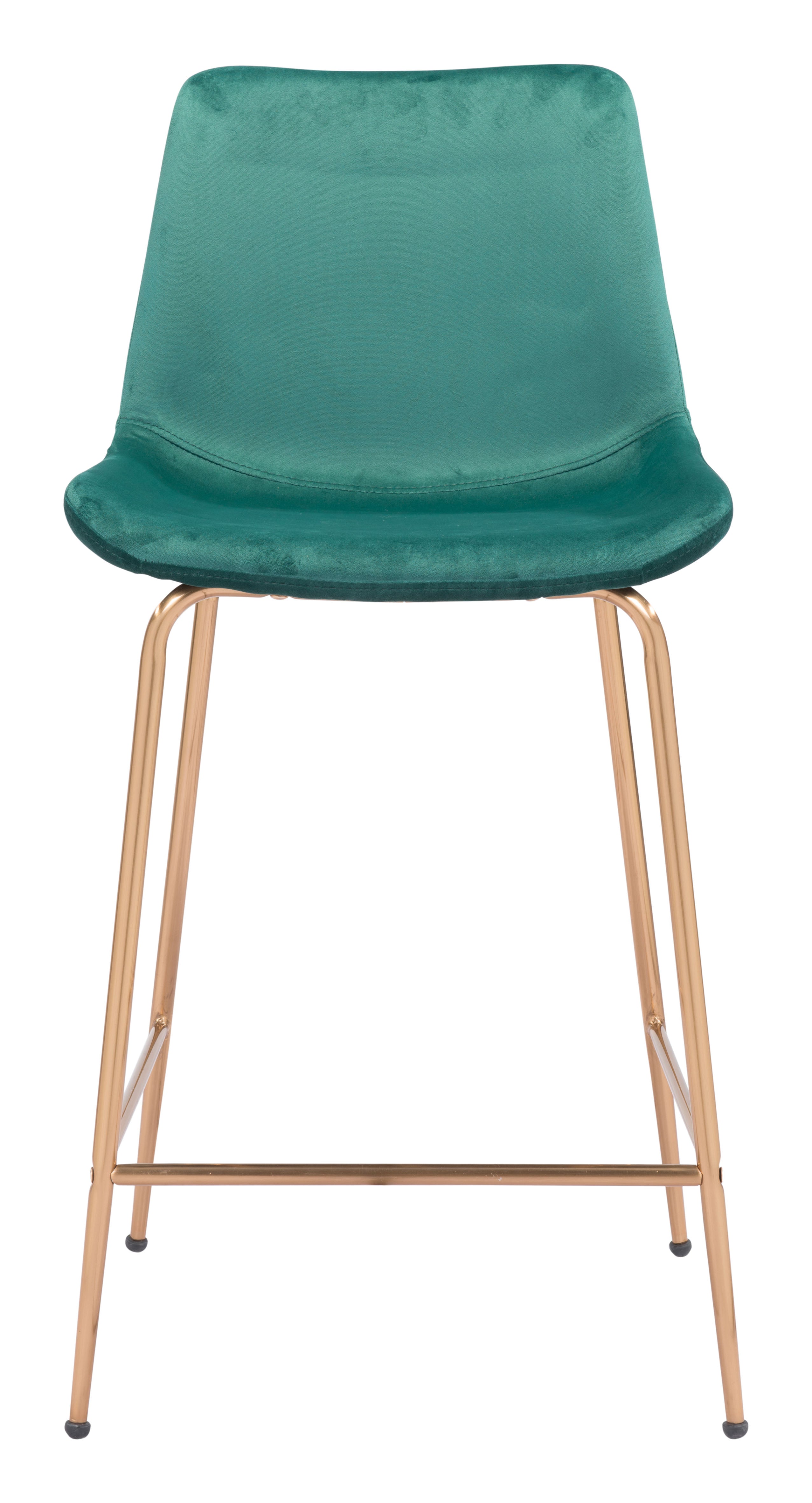 Zuo Modern Tony Counter Stool in Green/Yellow/Red and Gold