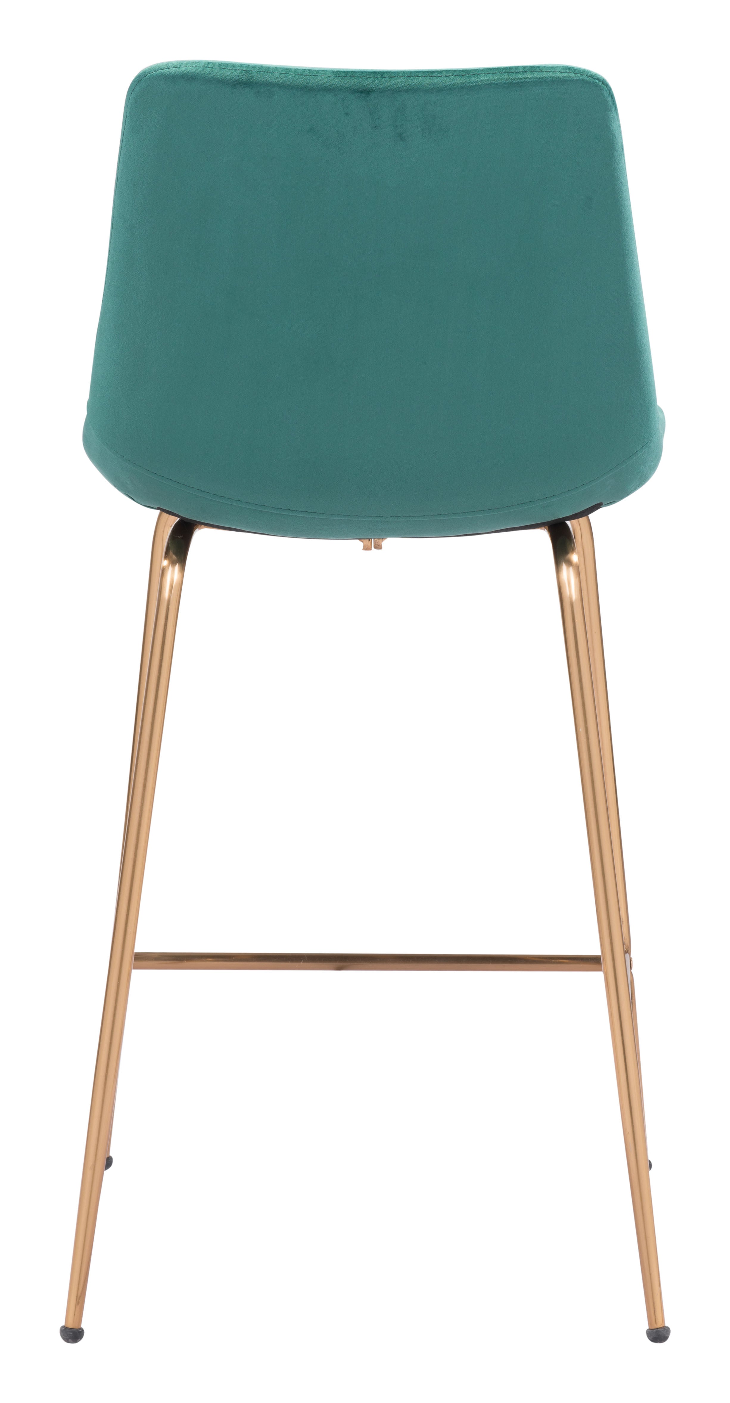 Zuo Modern Tony Counter Stool in Green/Yellow/Red and Gold
