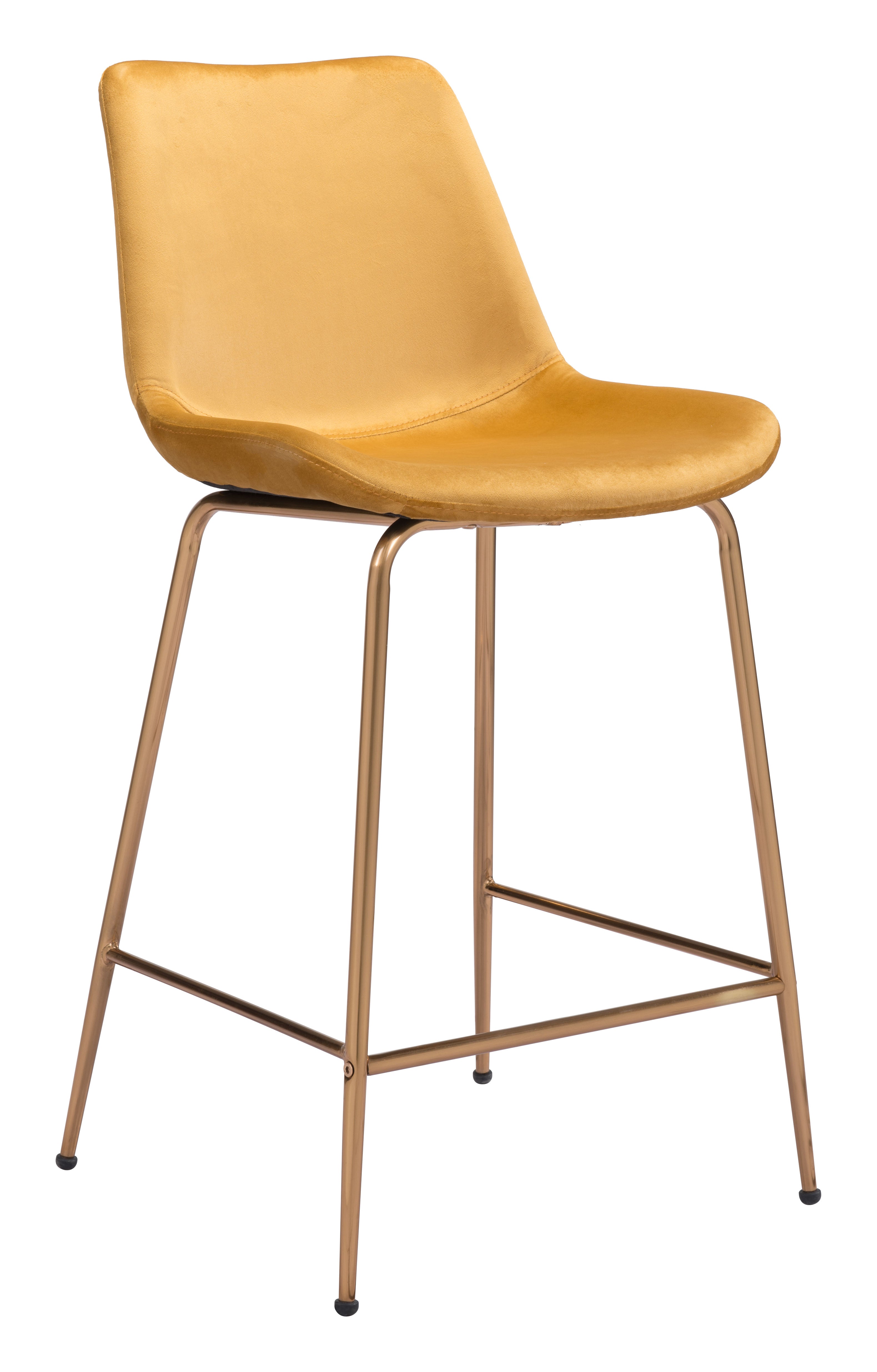Zuo Modern Tony Counter Stool in Green/Yellow/Red and Gold
