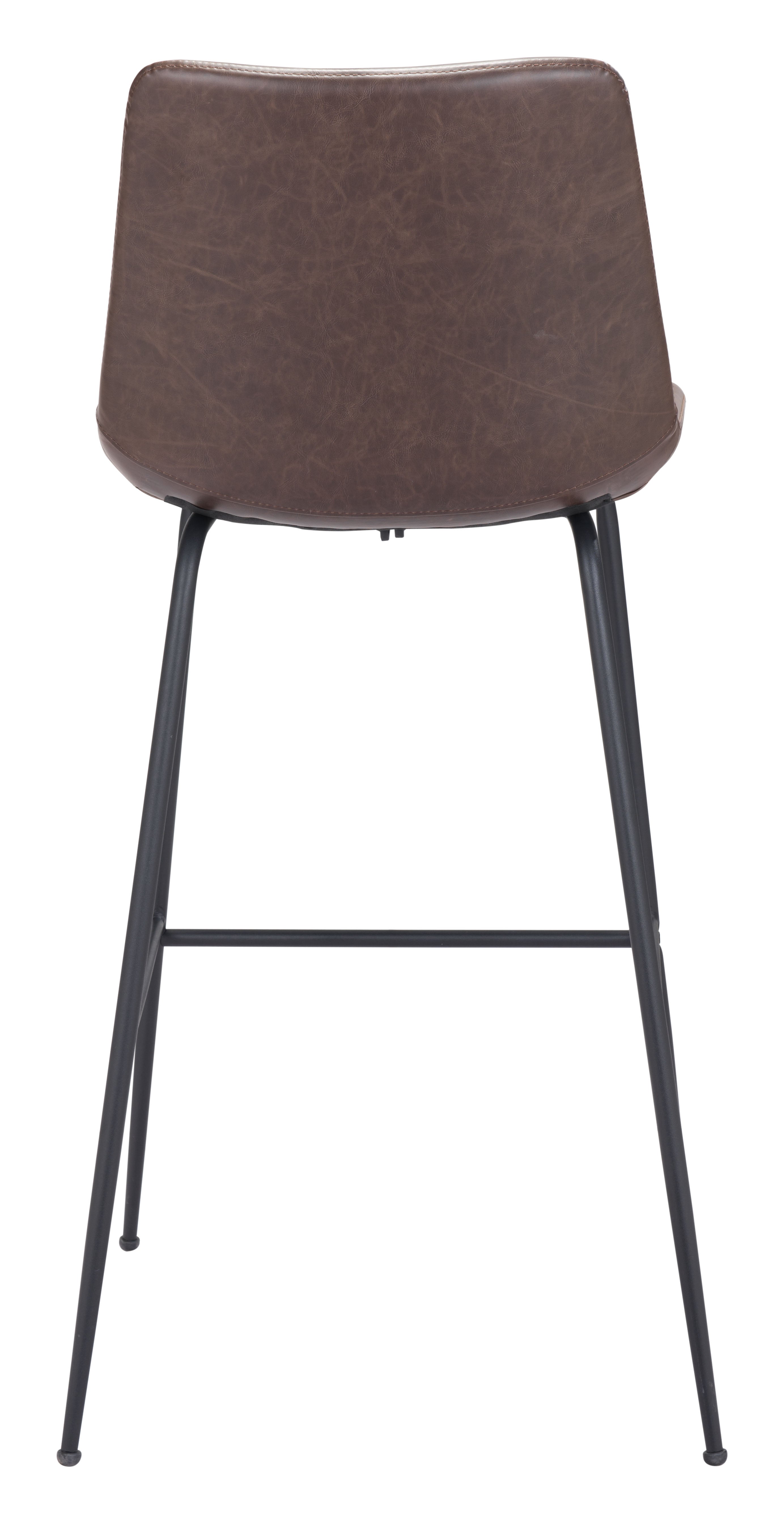 Zuo Modern Byron Barstool in Brown/Gray/White