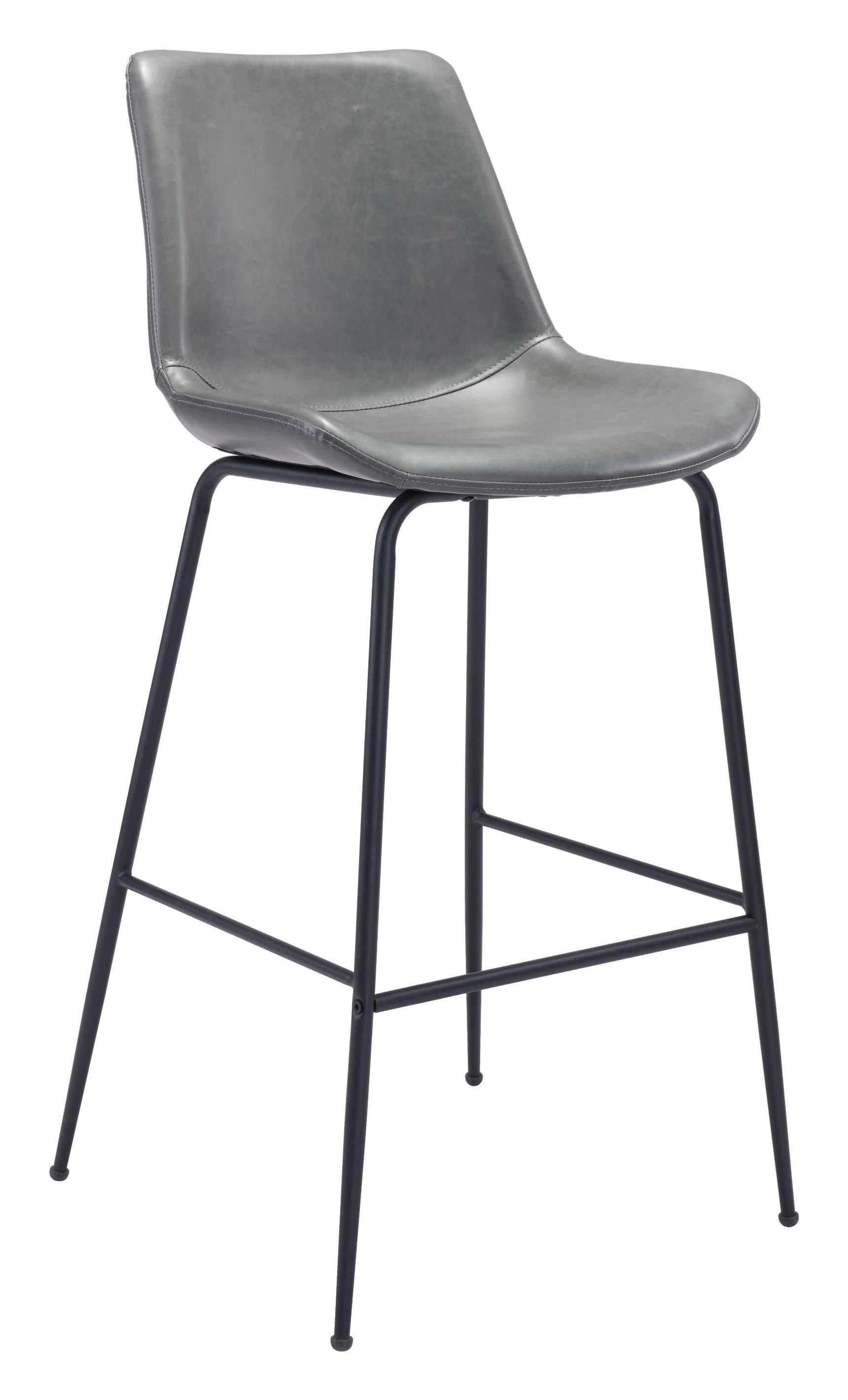 Zuo Modern Byron Barstool in Brown/Gray/White