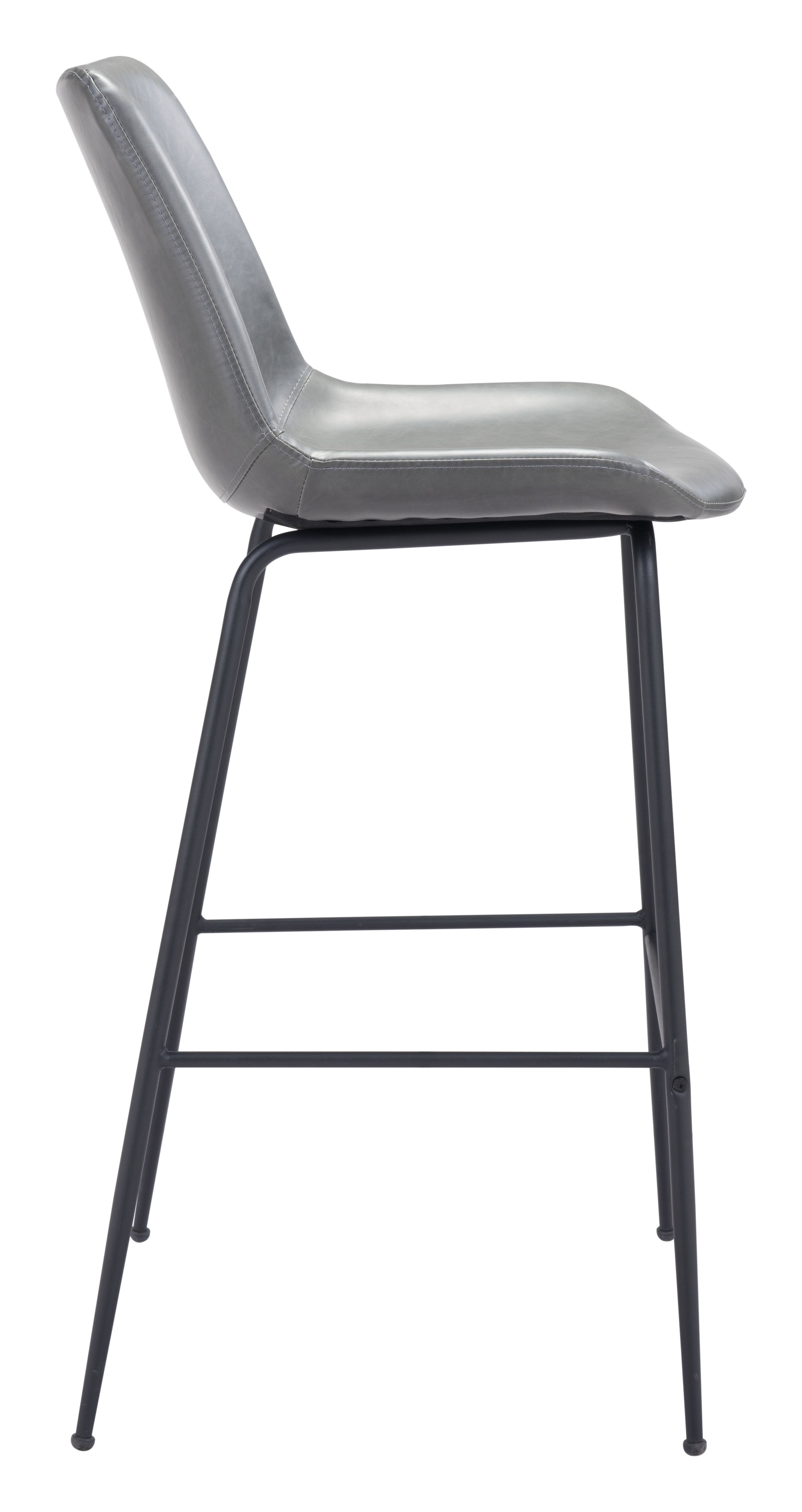 Zuo Modern Byron Barstool in Brown/Gray/White