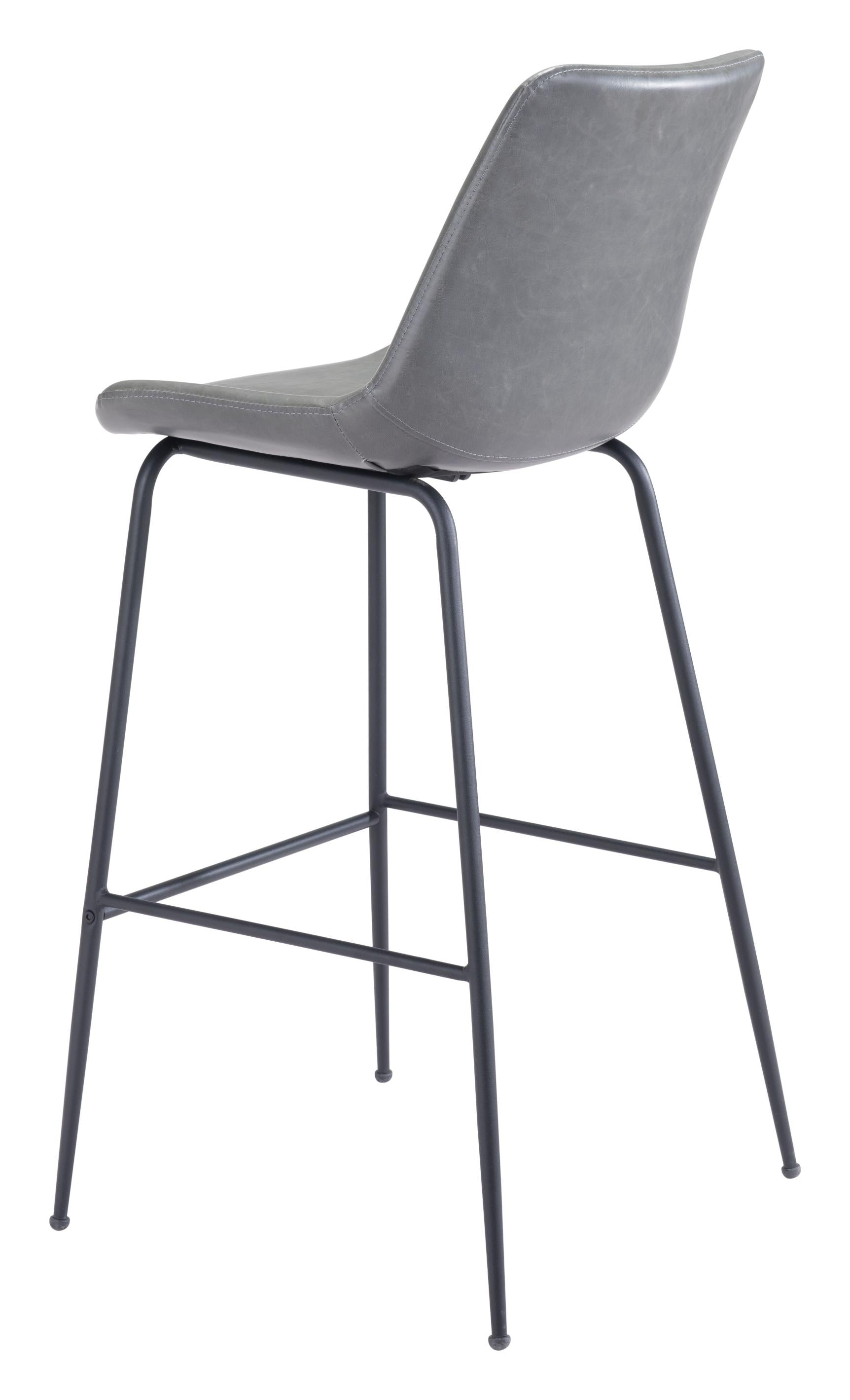 Zuo Modern Byron Barstool in Brown/Gray/White
