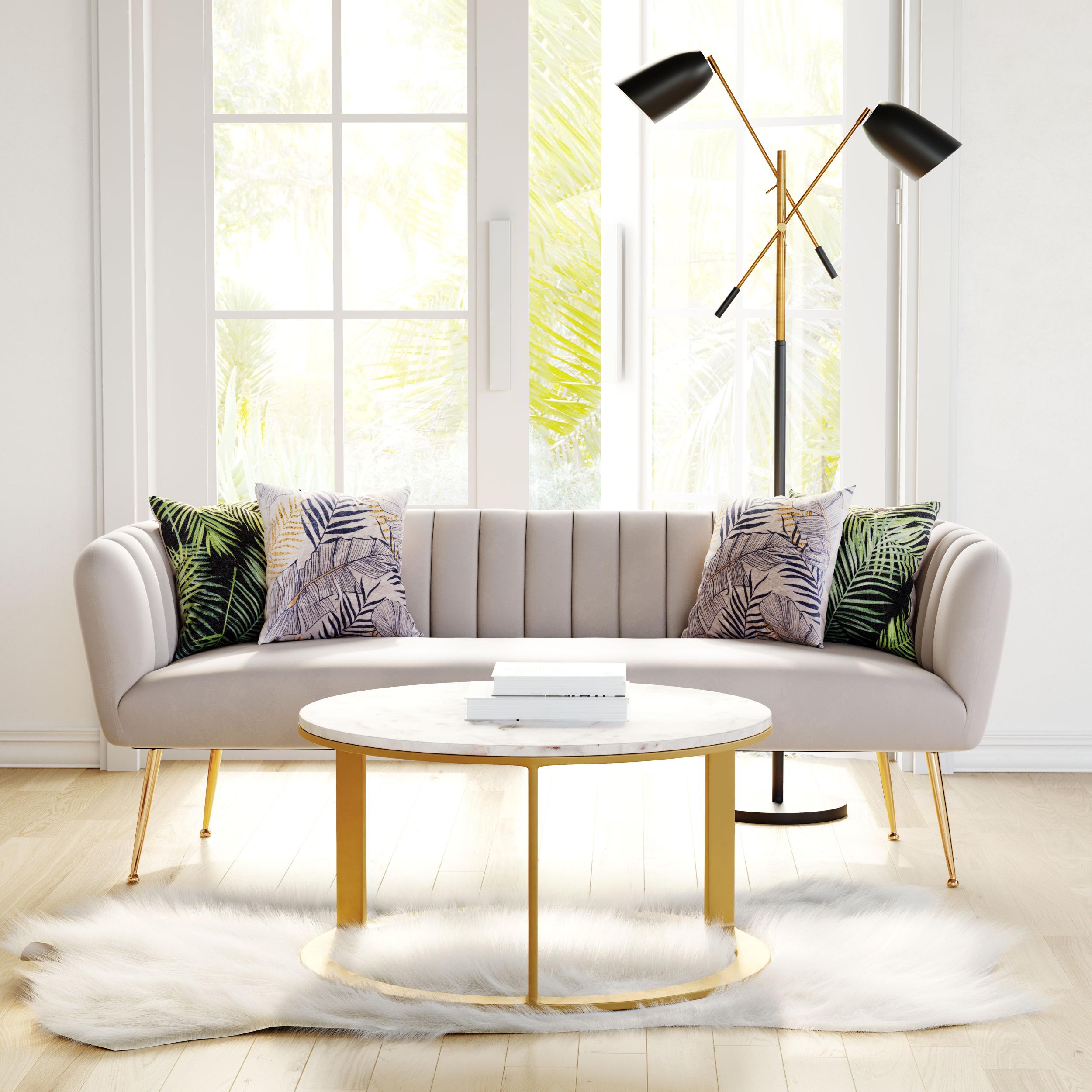 Zuo Modern Deco Sofa in Beige/Grey
