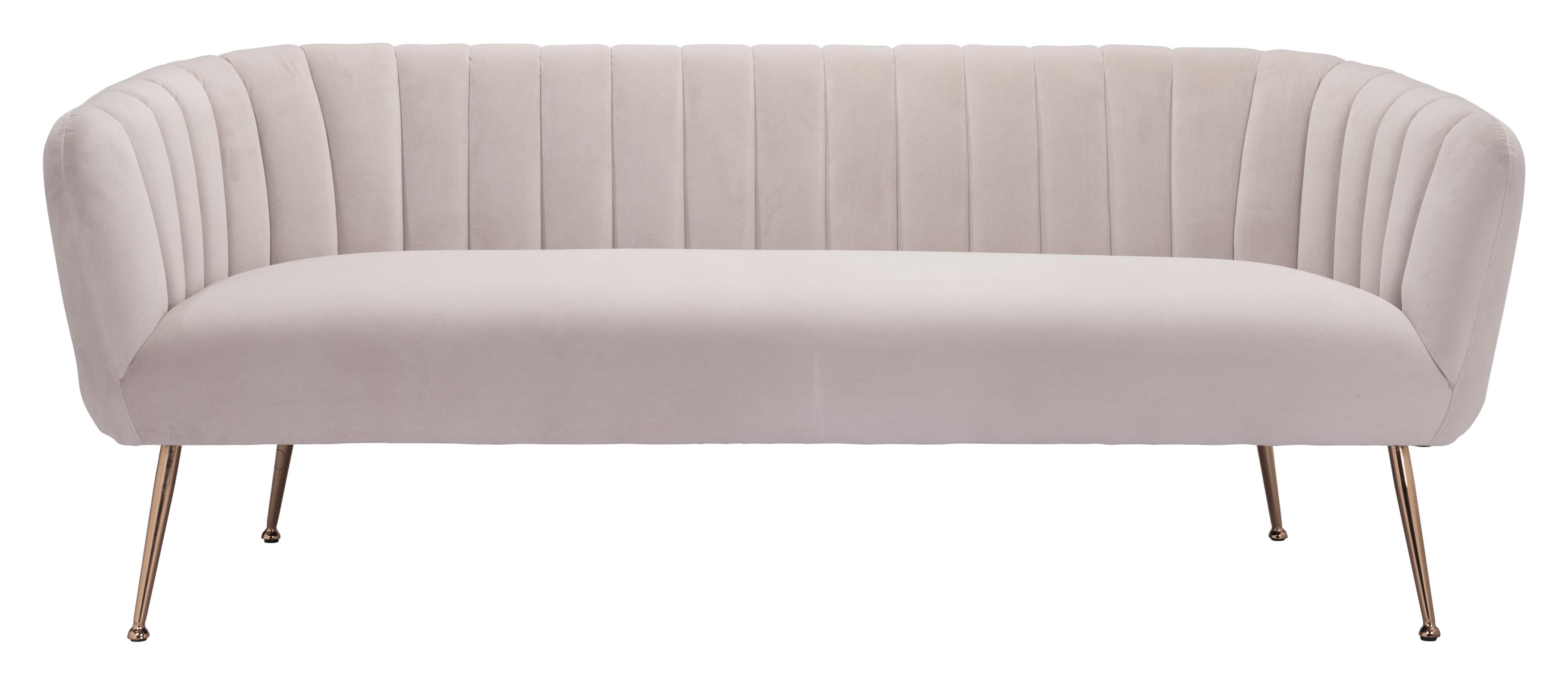 Zuo Modern Deco Sofa in Beige/Grey