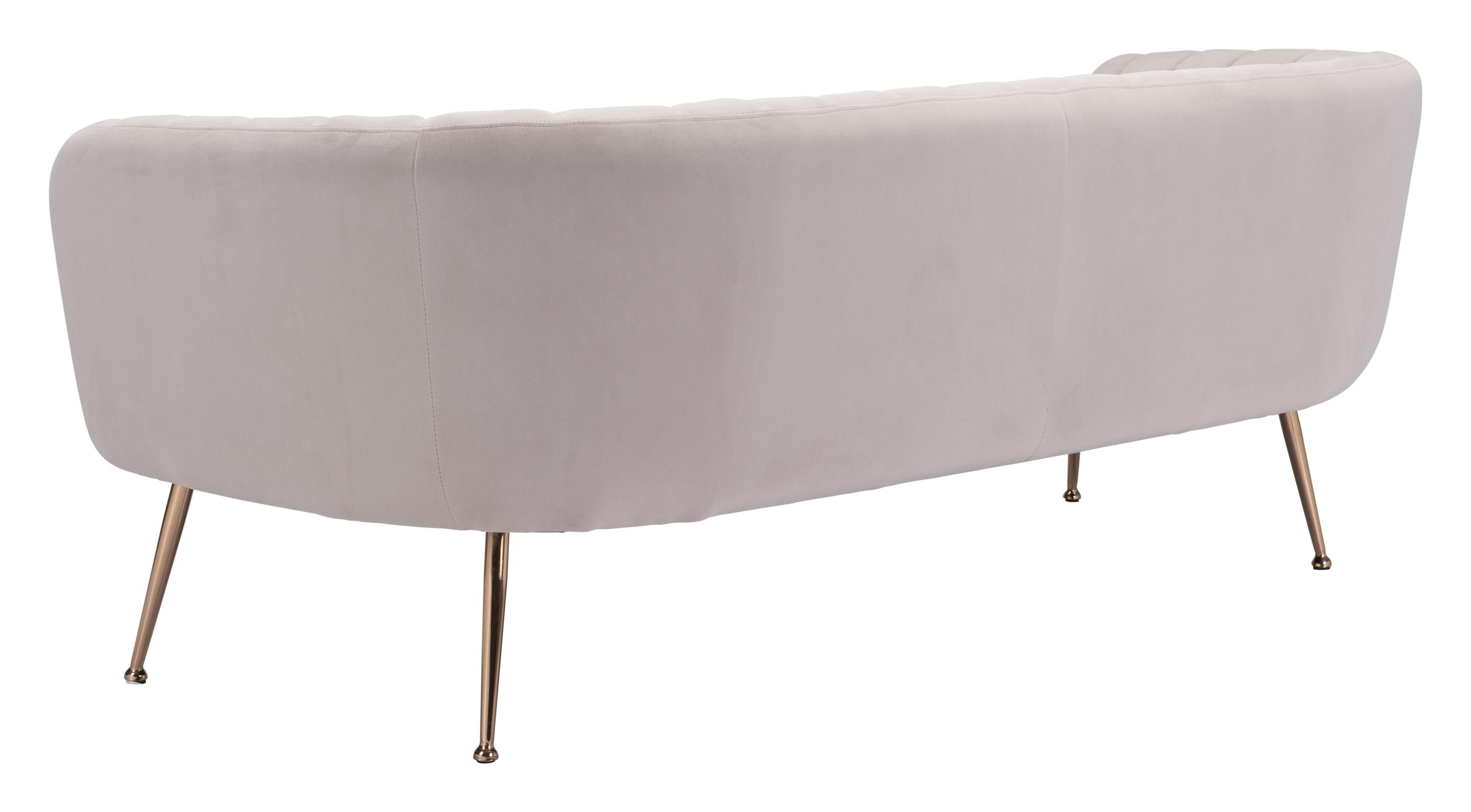 Zuo Modern Deco Sofa in Beige/Grey